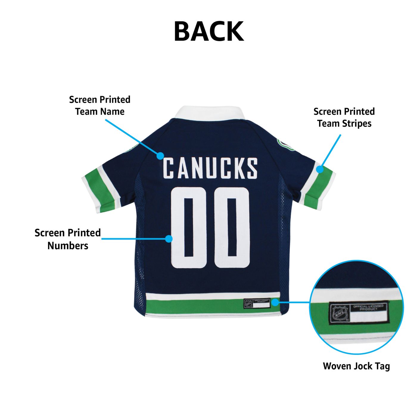 Canucks pet jersey online