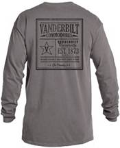Image One Men's Vanderbilt Commodores Grey Vintage Poster Long Sleeve T-Shirt product image