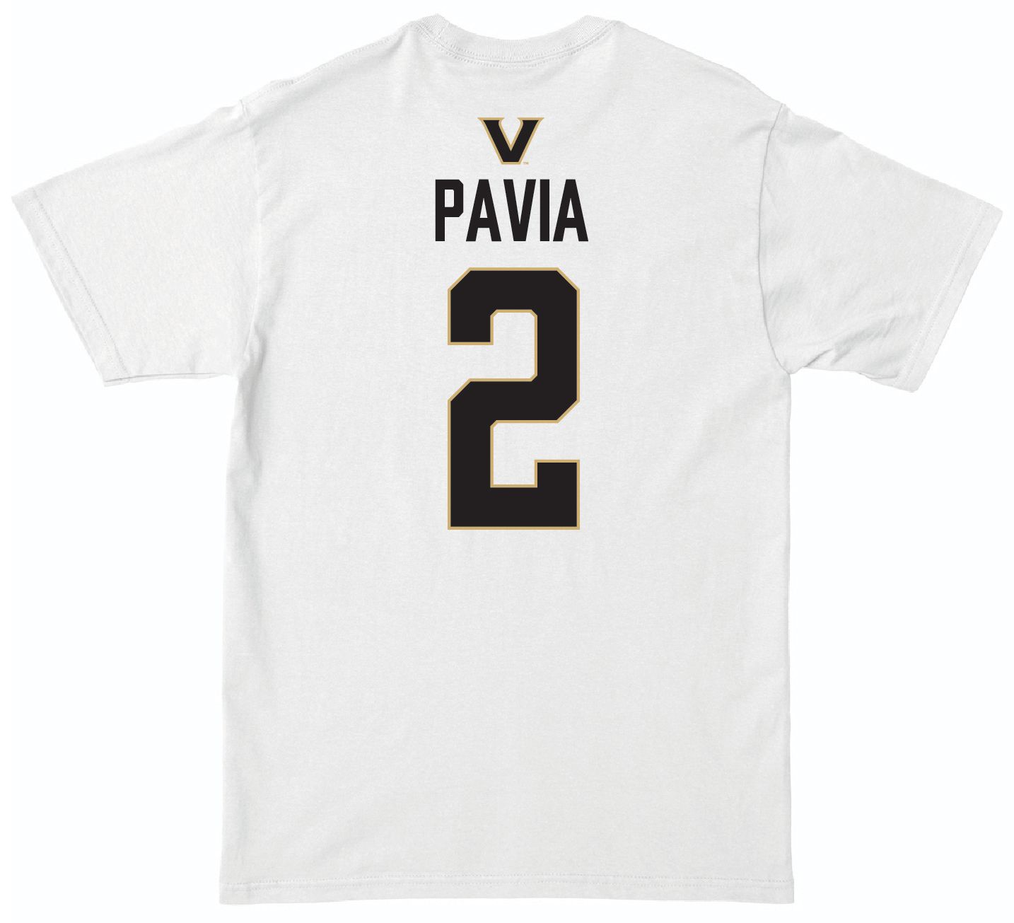 Campus Ink Men's Vanderbilt Commodores Diego Pavia #2 White T-Shirt product image