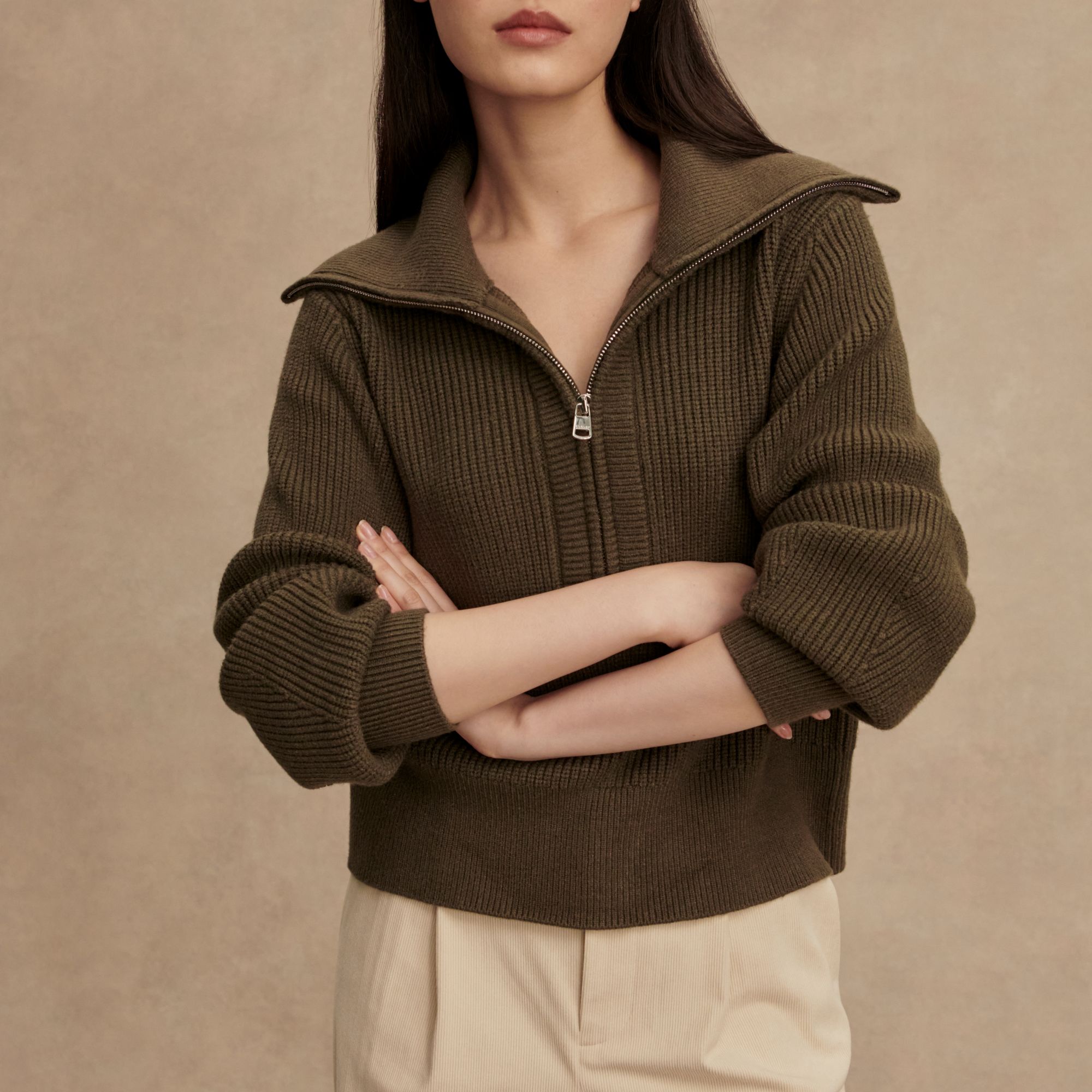 Varley Womens Maura 1/2-Zip Rib Knit product image