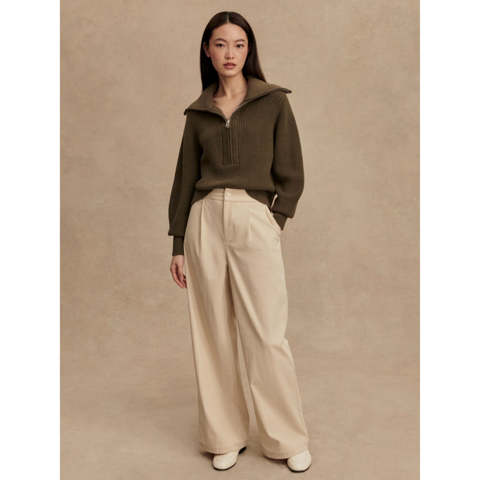 Varley Womens Maura 1/2-Zip Rib Knit product image