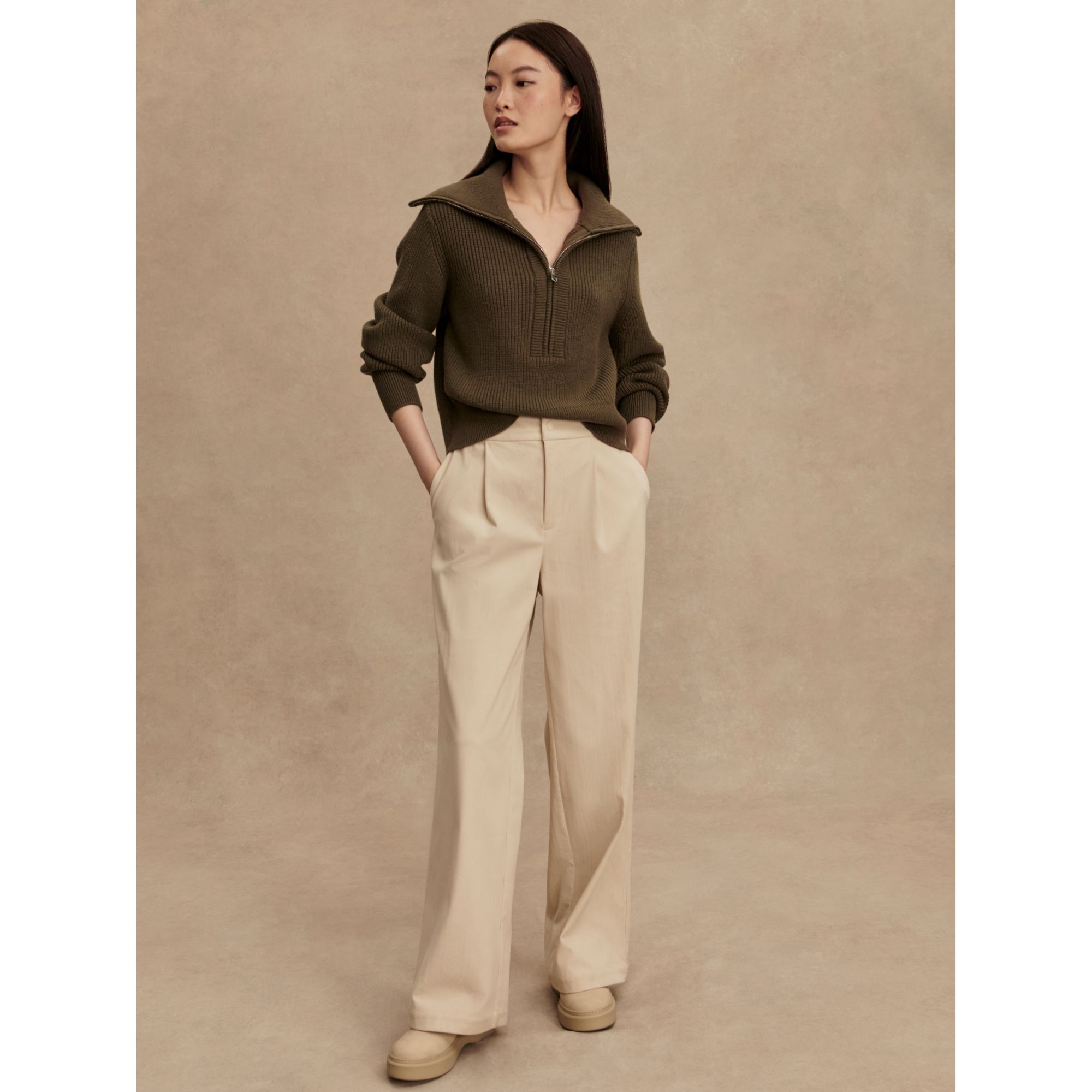 Varley Womens Maura 1/2-Zip Rib Knit product image