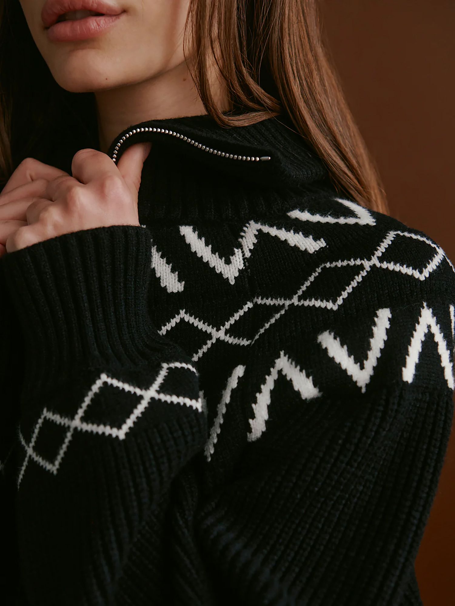 Varley Women's Sigrid Fairisle 1/2-Zip Knit Sweatshirt product image