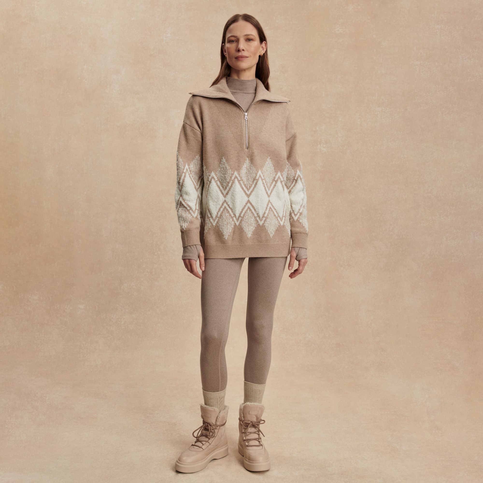 Varley Women's Betty Jacquard 1/2-Zip Sweater product image