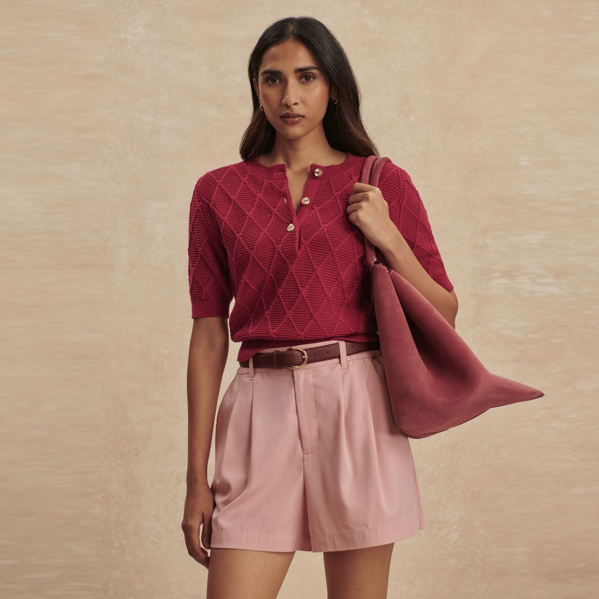 Varley Women's Merryn Diamond Knit Top product image