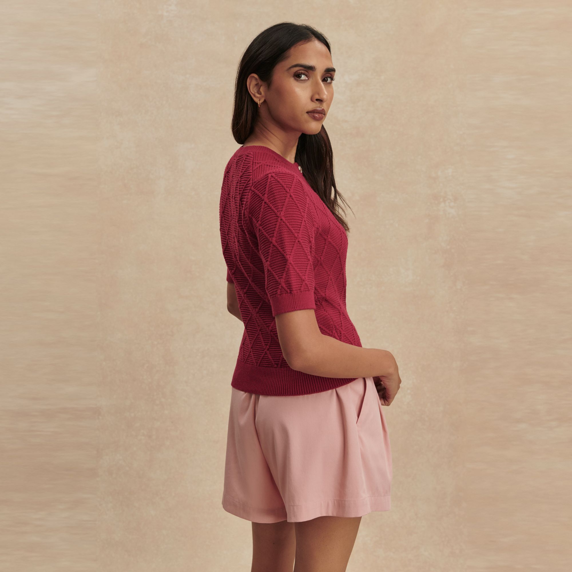 Varley Women's Merryn Diamond Knit Top product image