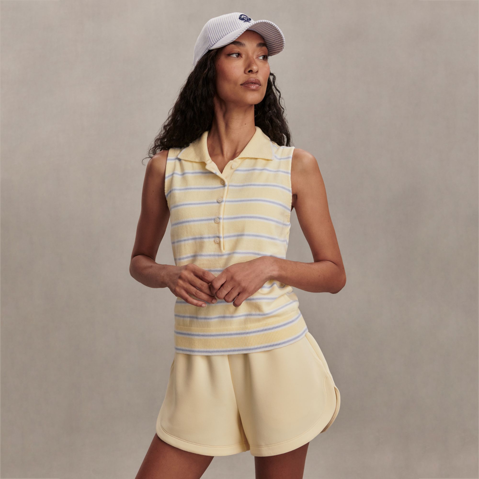 Varley Women's Rue Stripe Sleeveless Polo product image
