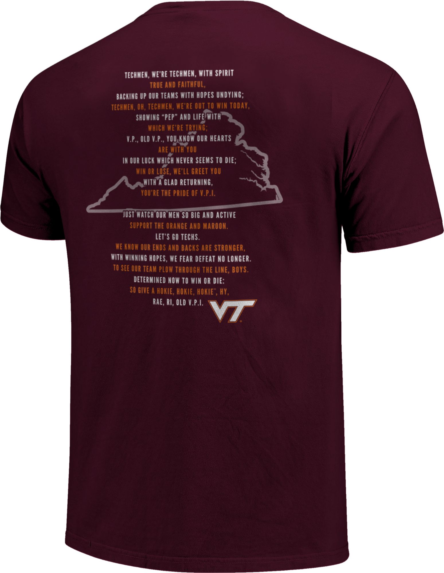 Image One Men's Virginia Tech Hokies Maroon Fight Song T-Shirt product image
