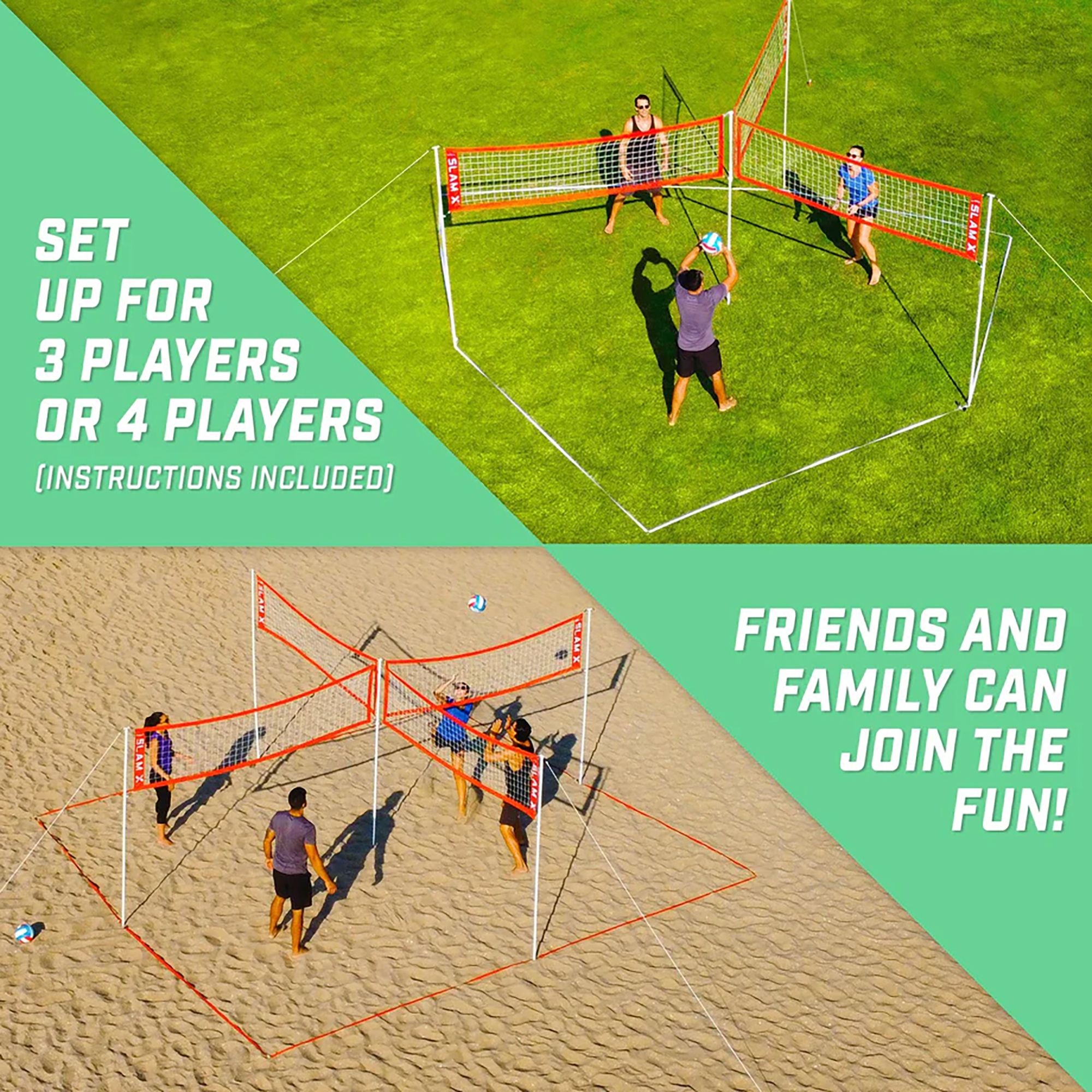 GoSports Slam X 4 Way Volleyball Set product image