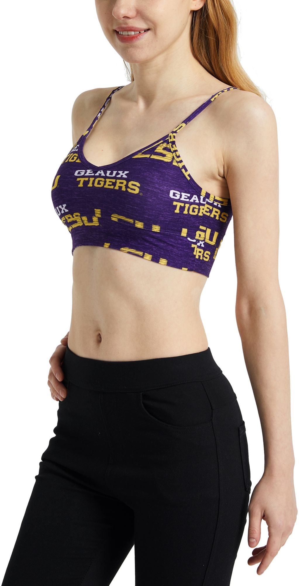 Concepts Sport Women's LSU Tigers Purple Zest Knit Bralette product image