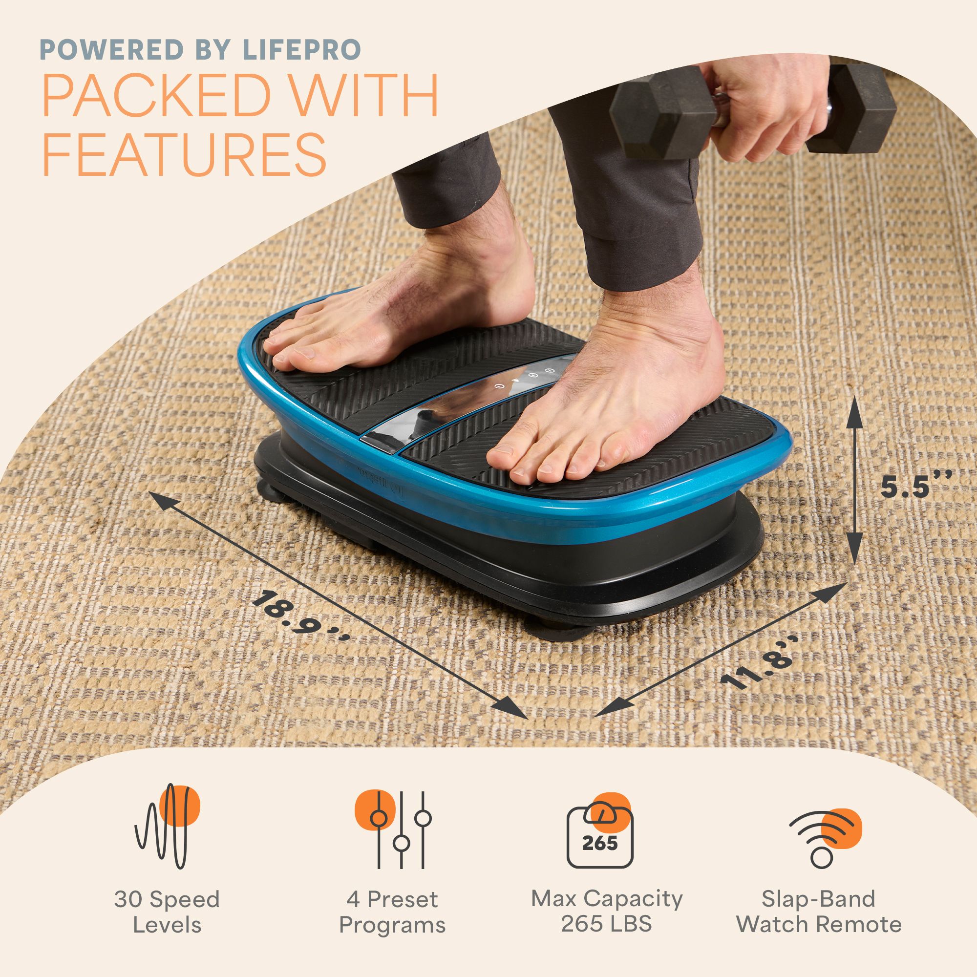 Lifepro VibraAI Thermo Heated Vibration Plate product image