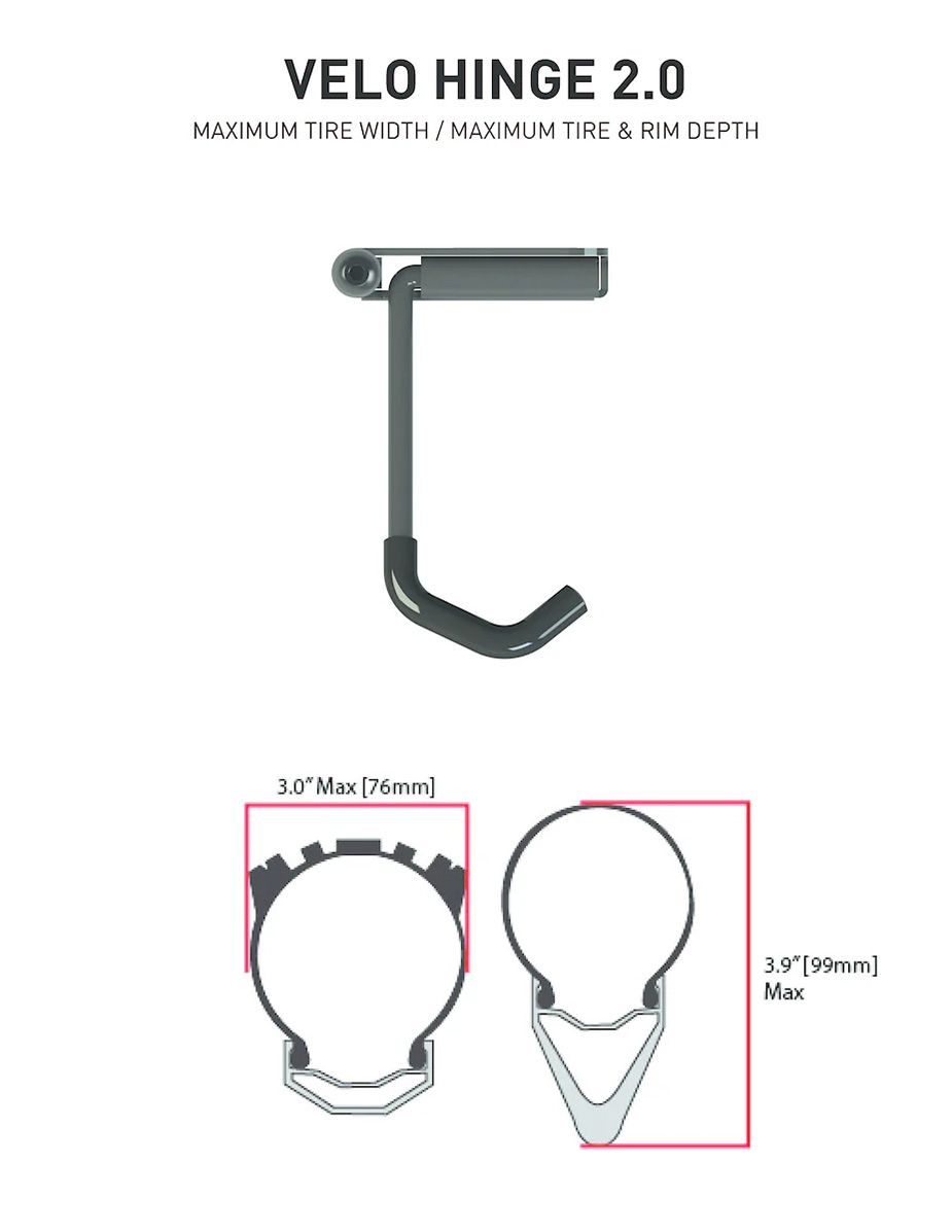 Feedback Sports Velo Hinge 2.0 Pivoting Bike Storage Hook product image