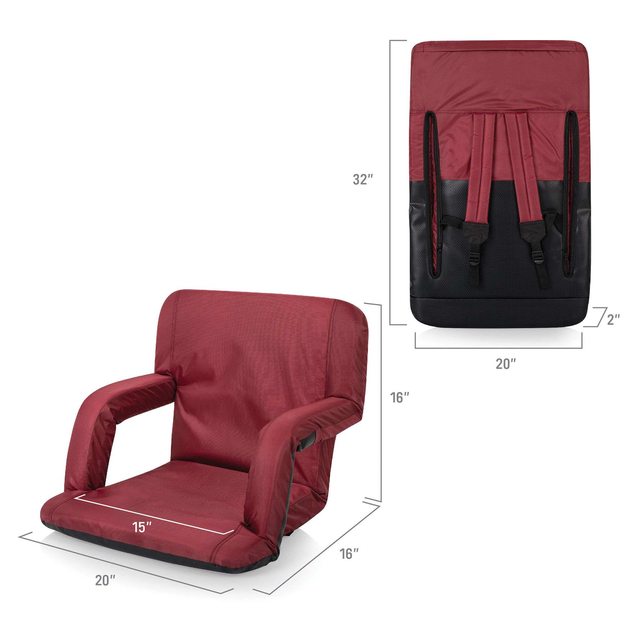 Picnic Time Ventura Portable Reclining Stadium Seat product image
