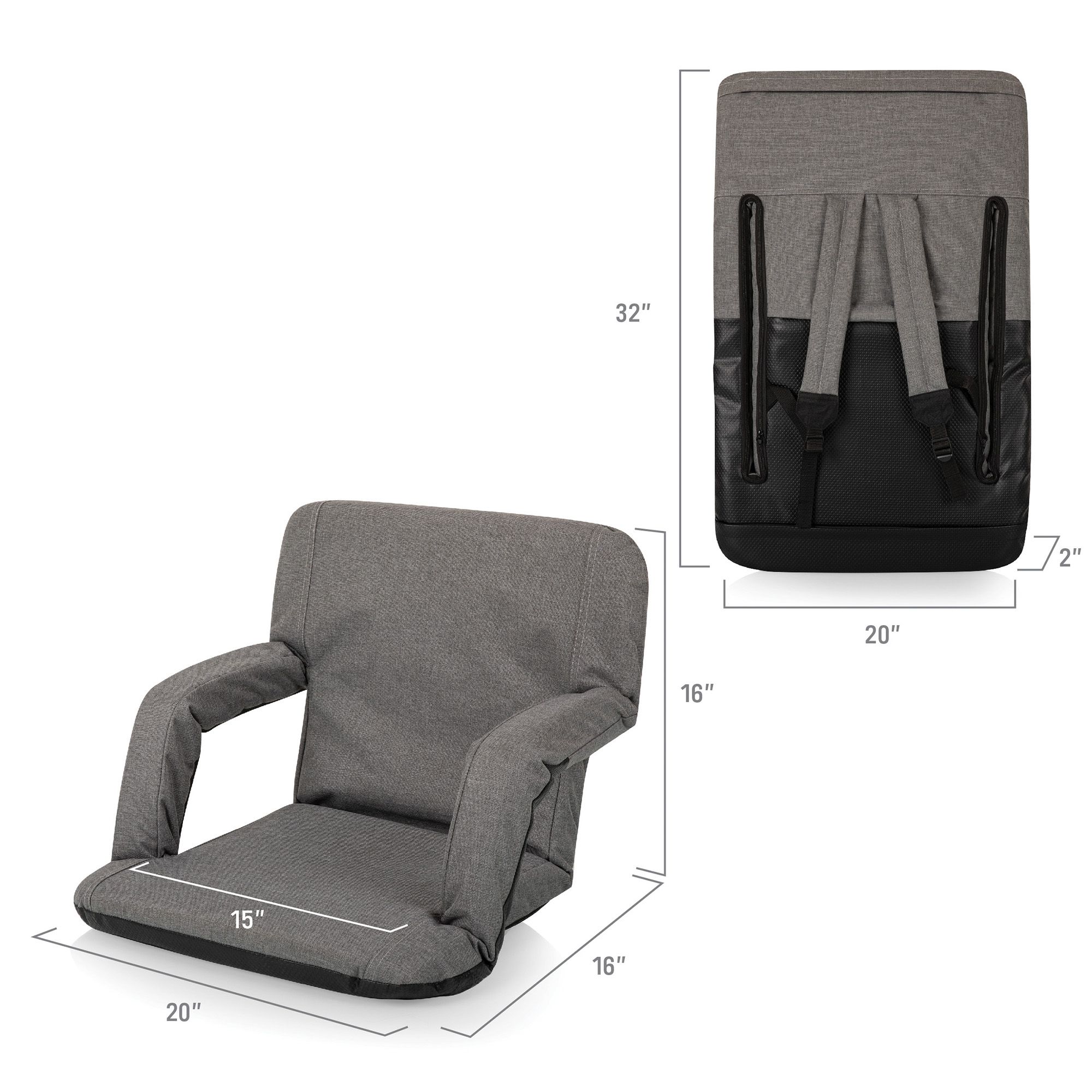 Picnic Time Ventura Portable Reclining Stadium Seat product image