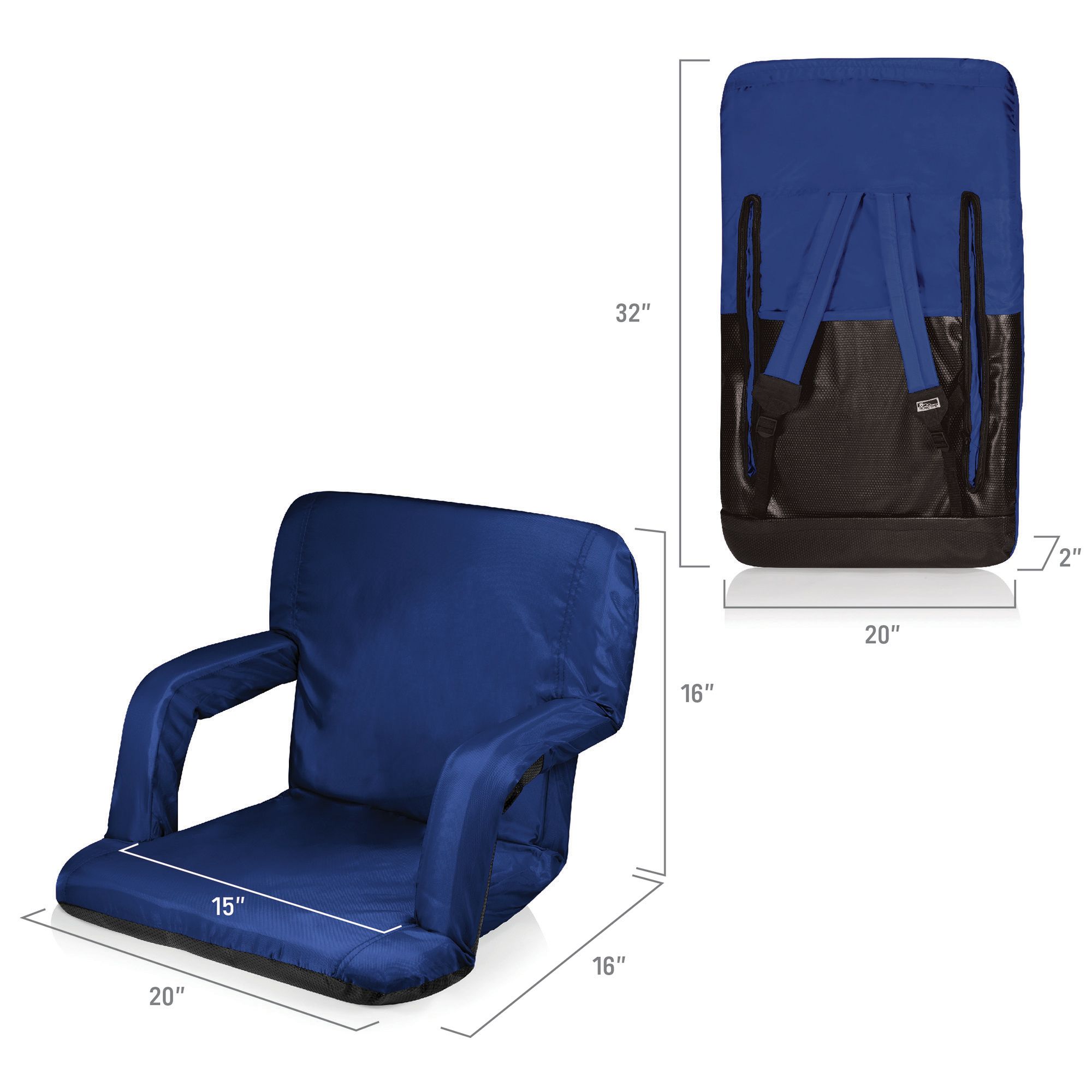 Picnic Time Ventura Portable Reclining Stadium Seat product image