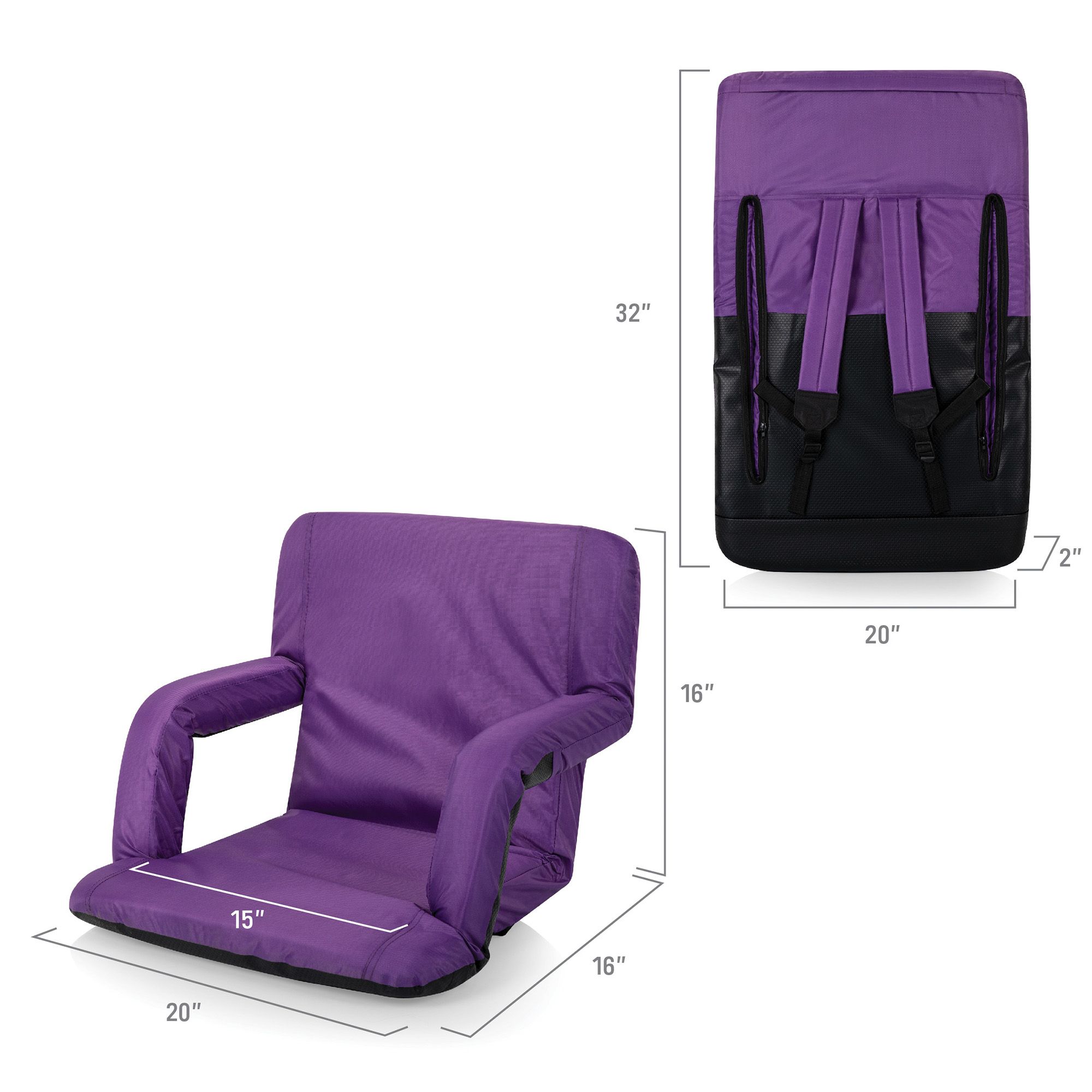 Picnic Time Ventura Portable Reclining Stadium Seat product image