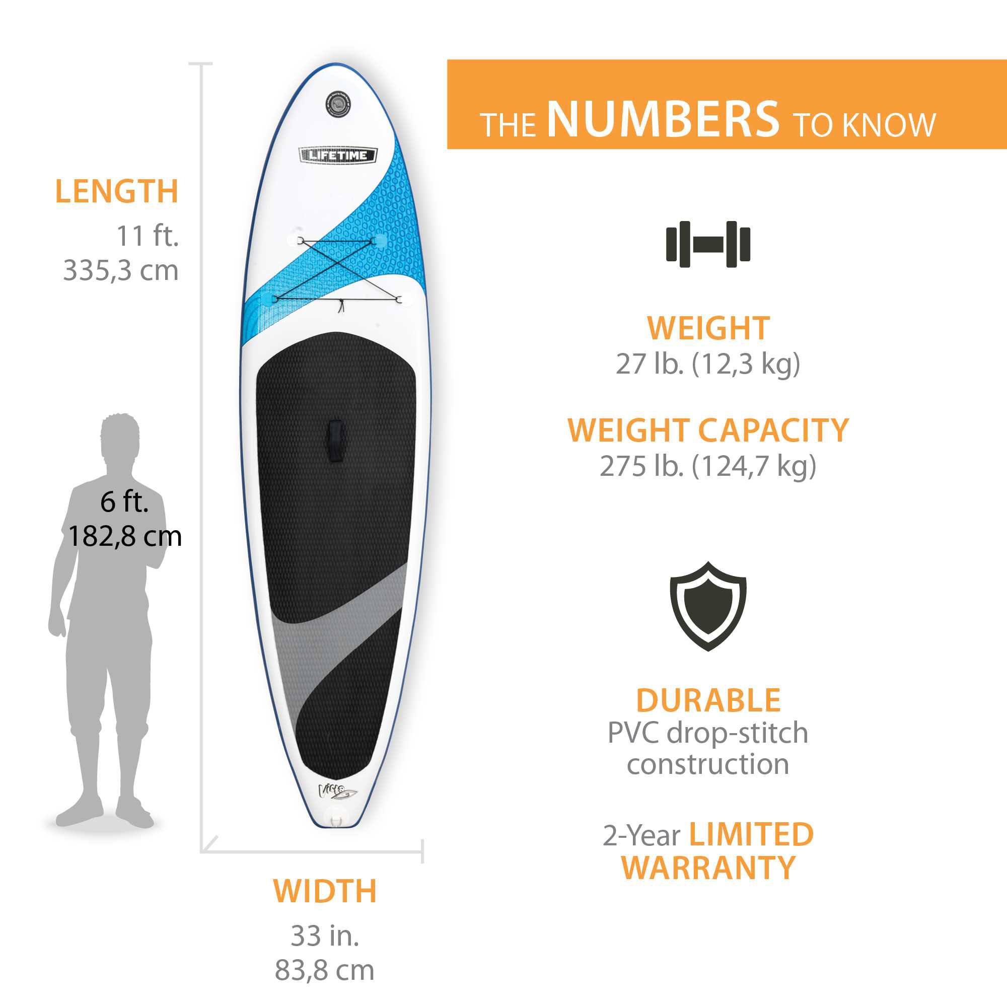 Lifetime Vista Inflatable Stand-Up Paddle Board Set