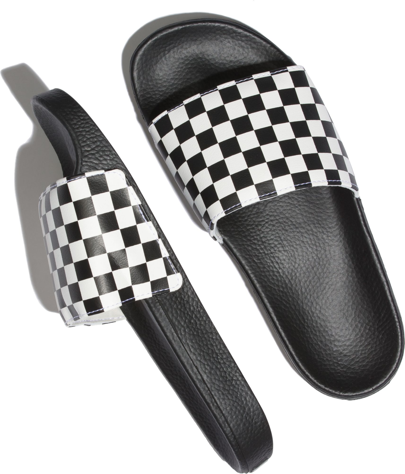 vans checkerboard two strap slides