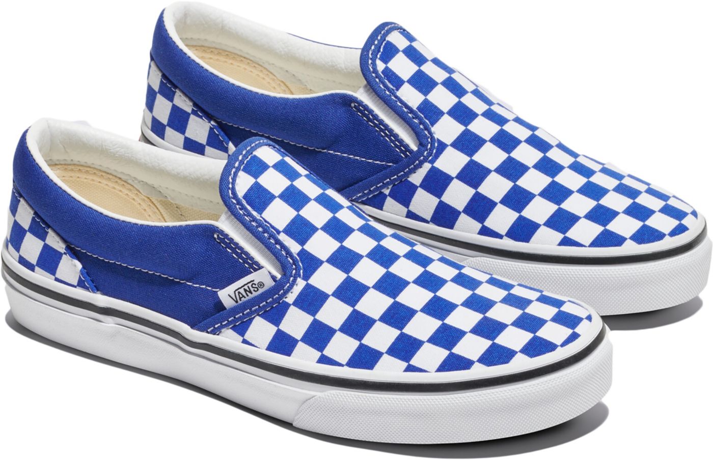 Vans Off 2024 The Wall Checkered Suede Kids Shoes Size 2 Blue White