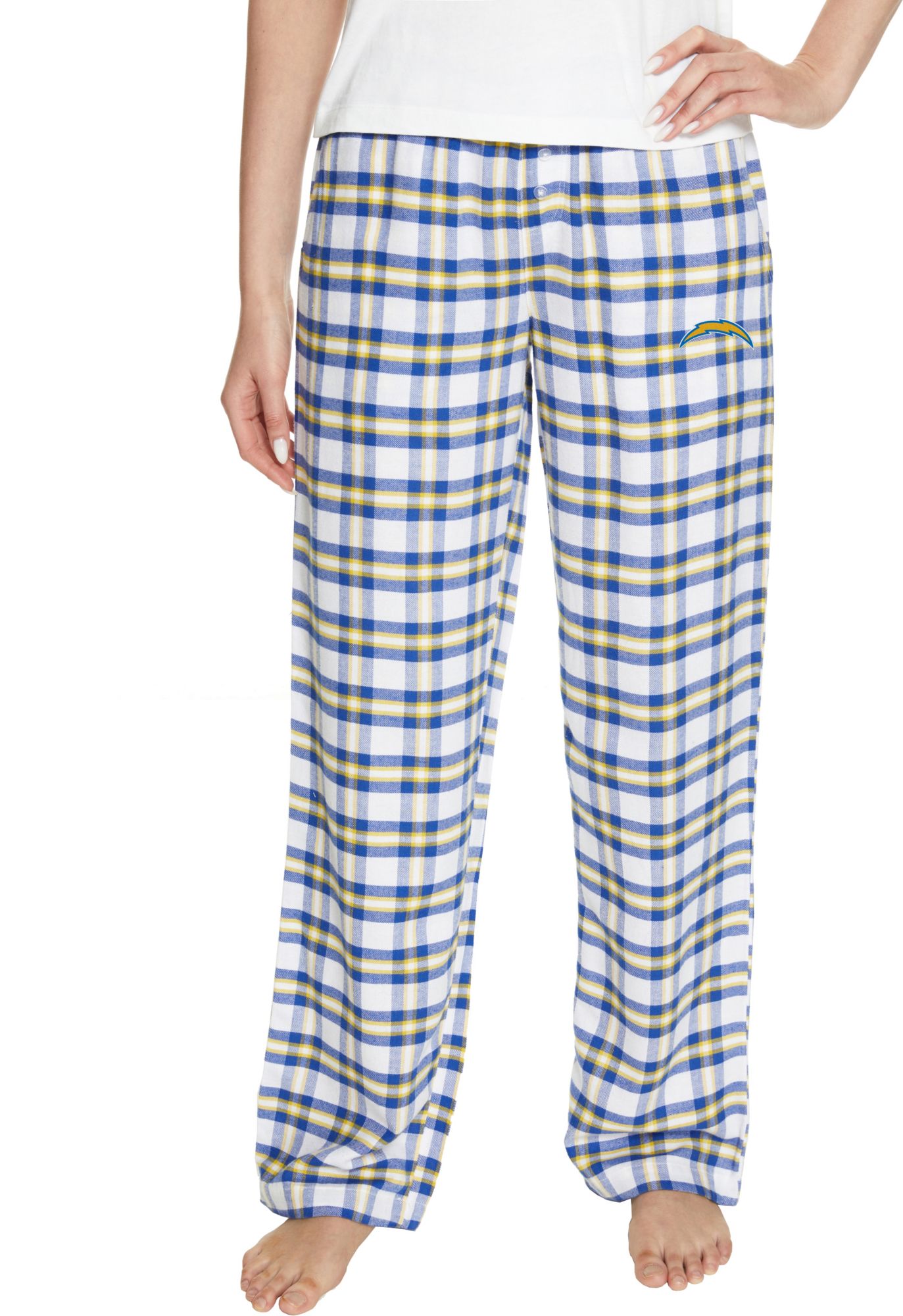 Concepts Sport Women's Los Angeles Chargers Royal Sienna Flannel Pants