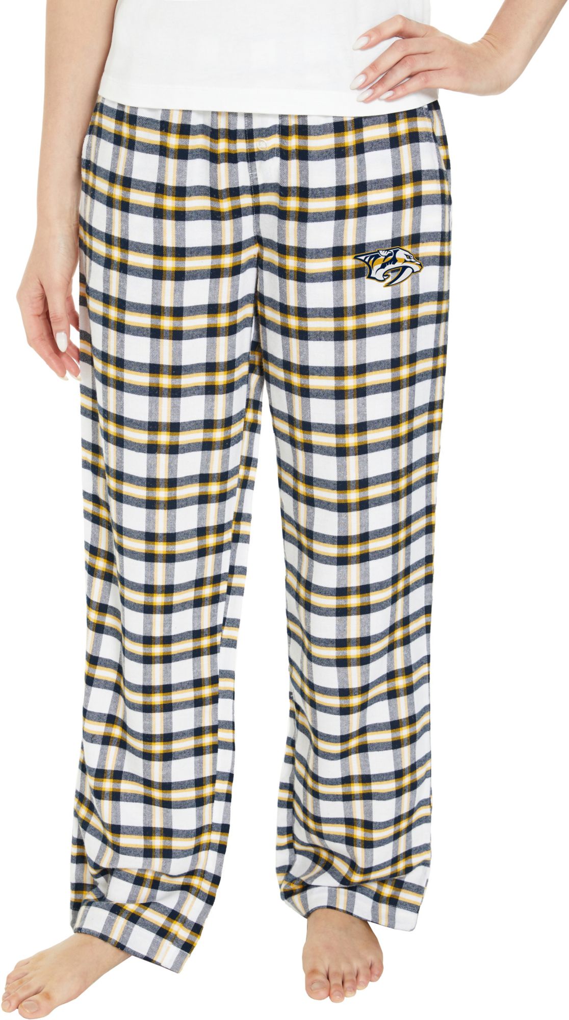Concepts Sport Women's Nashville Predators Flannel Navy Pajama Pants