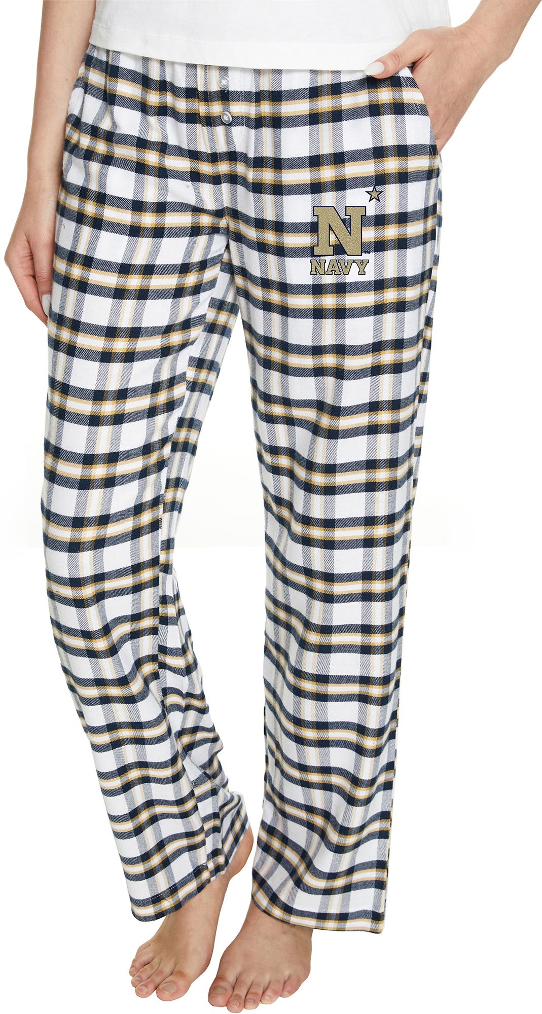 Concepts Sport Women's Navy Midshipmen Navy/Gold Sienna Flannel Sleep Pants product image