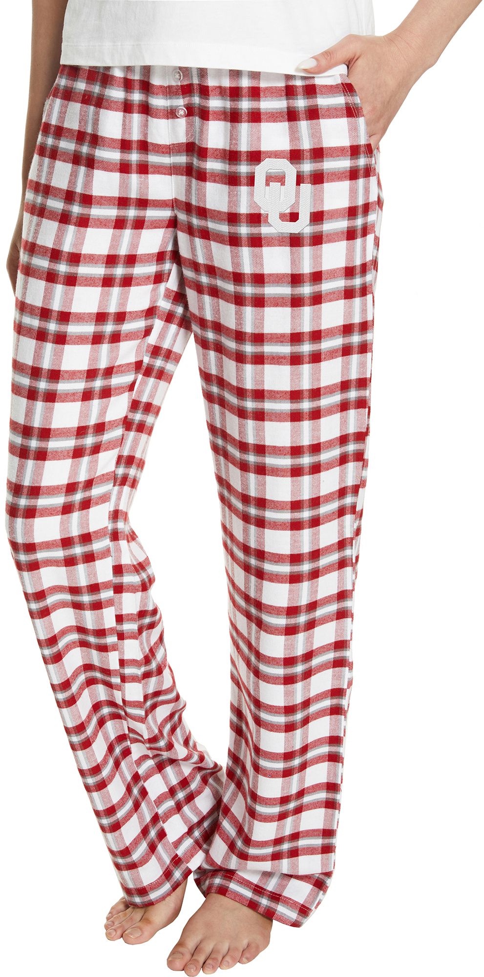 College Concepts Women's Oklahoma Sooners Crimson/Cream Sienna Flannel Pants