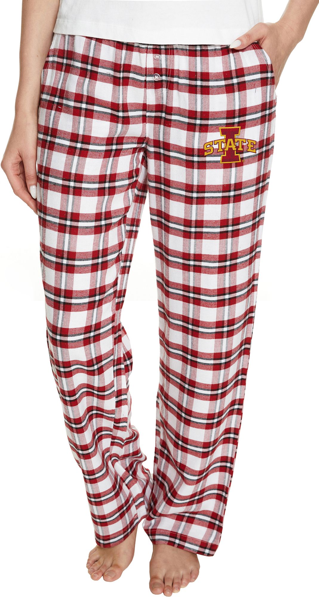 College Concepts Women's Iowa State Cyclones Cardinal/Gold Sienna Flannel Pants