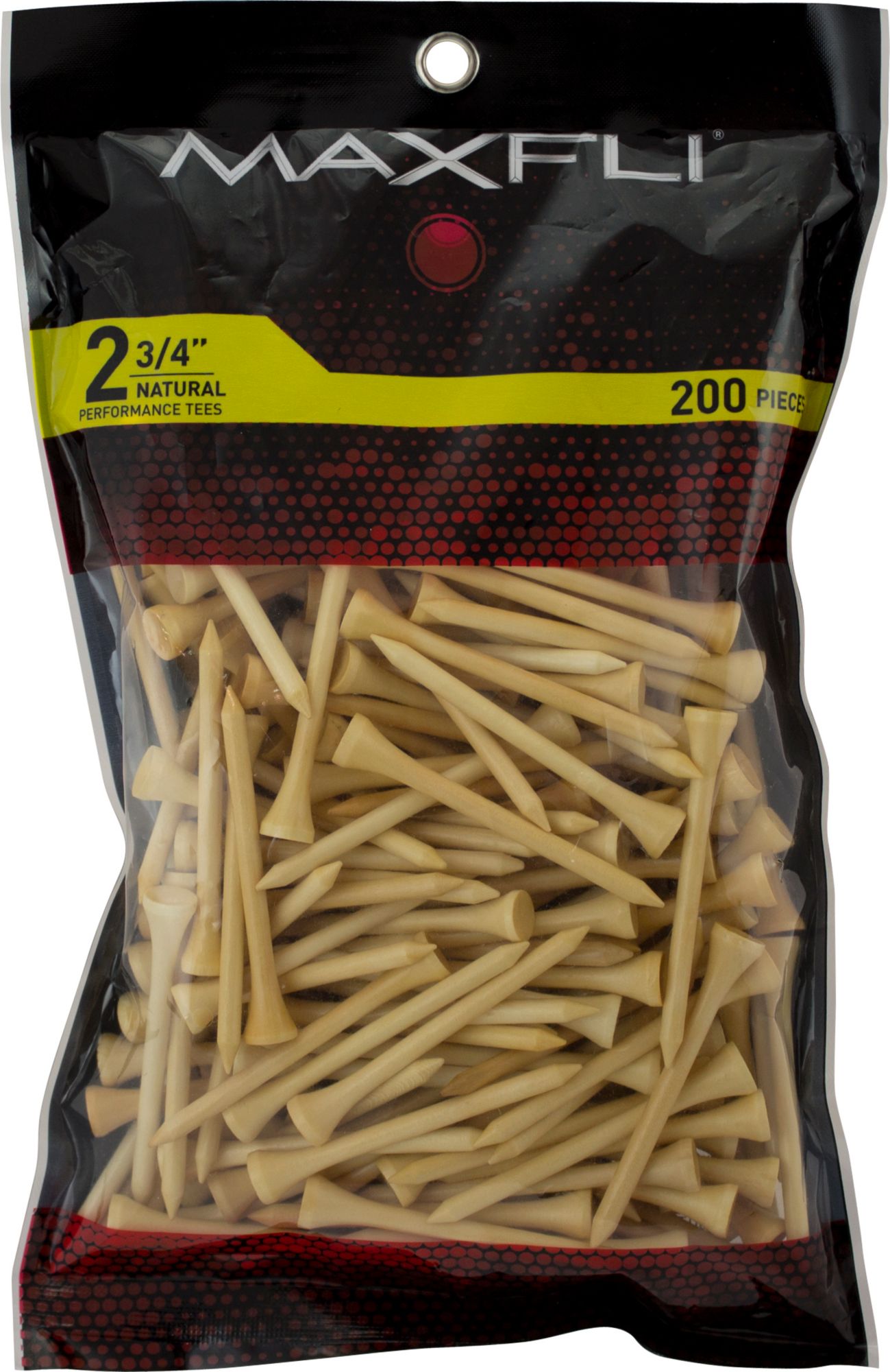 Maxfli 2.75" Natural Golf Tees – 200-Pack