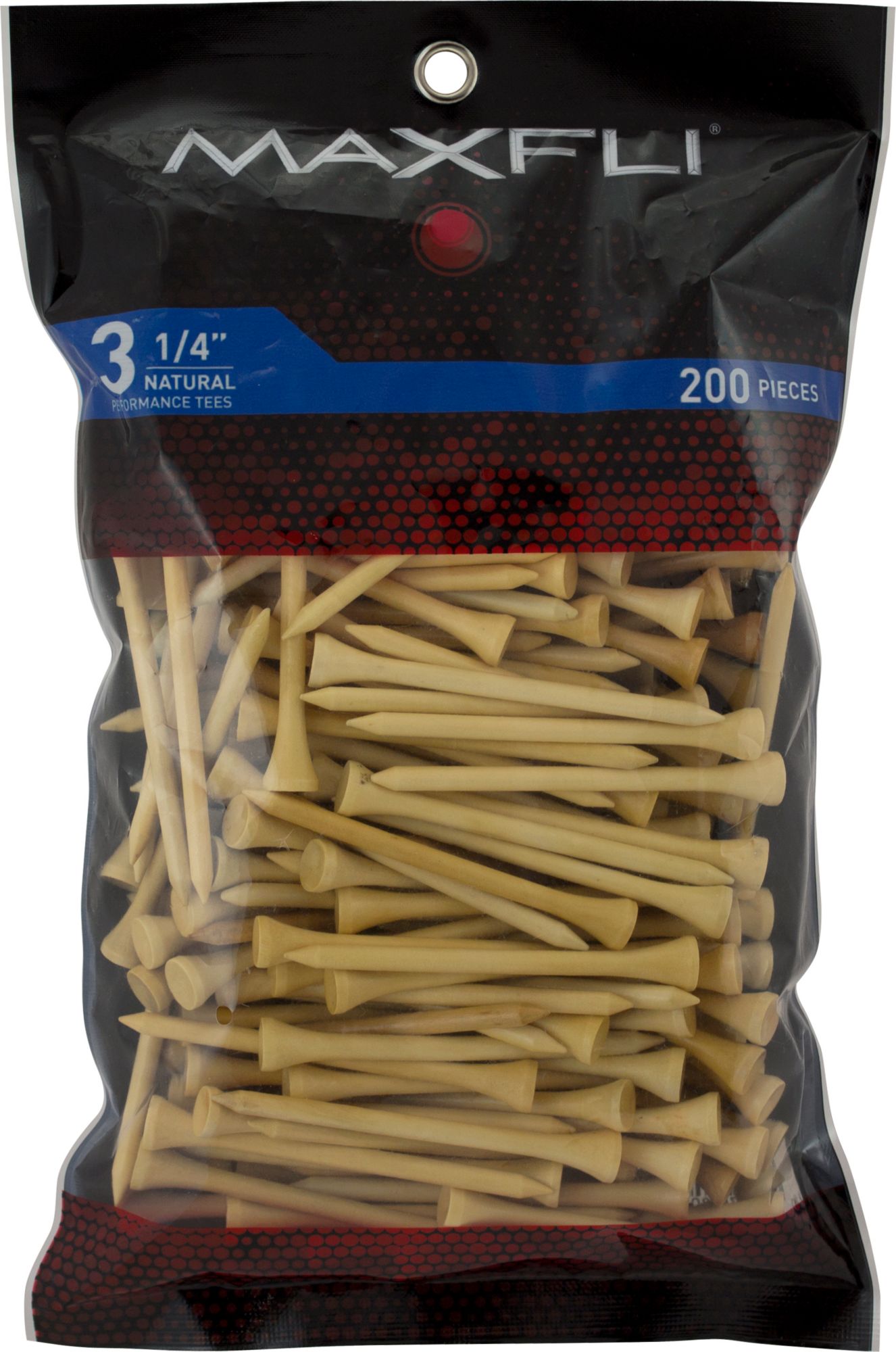 Maxfli 3.25'' Natural Golf Tees – 200-Pack