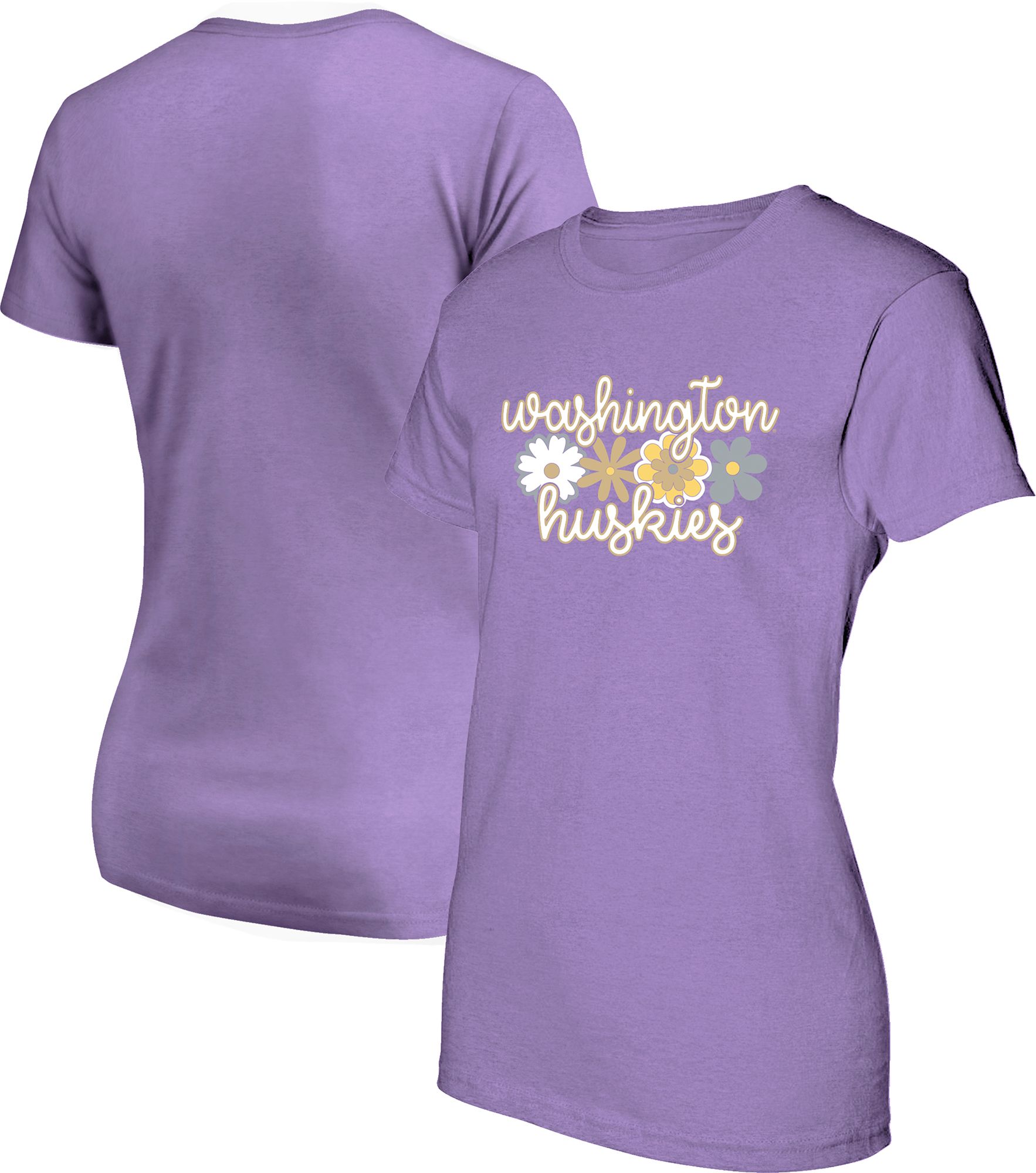 Image One Girl's Washington Huskies Lavender Flower TShirt Dick's