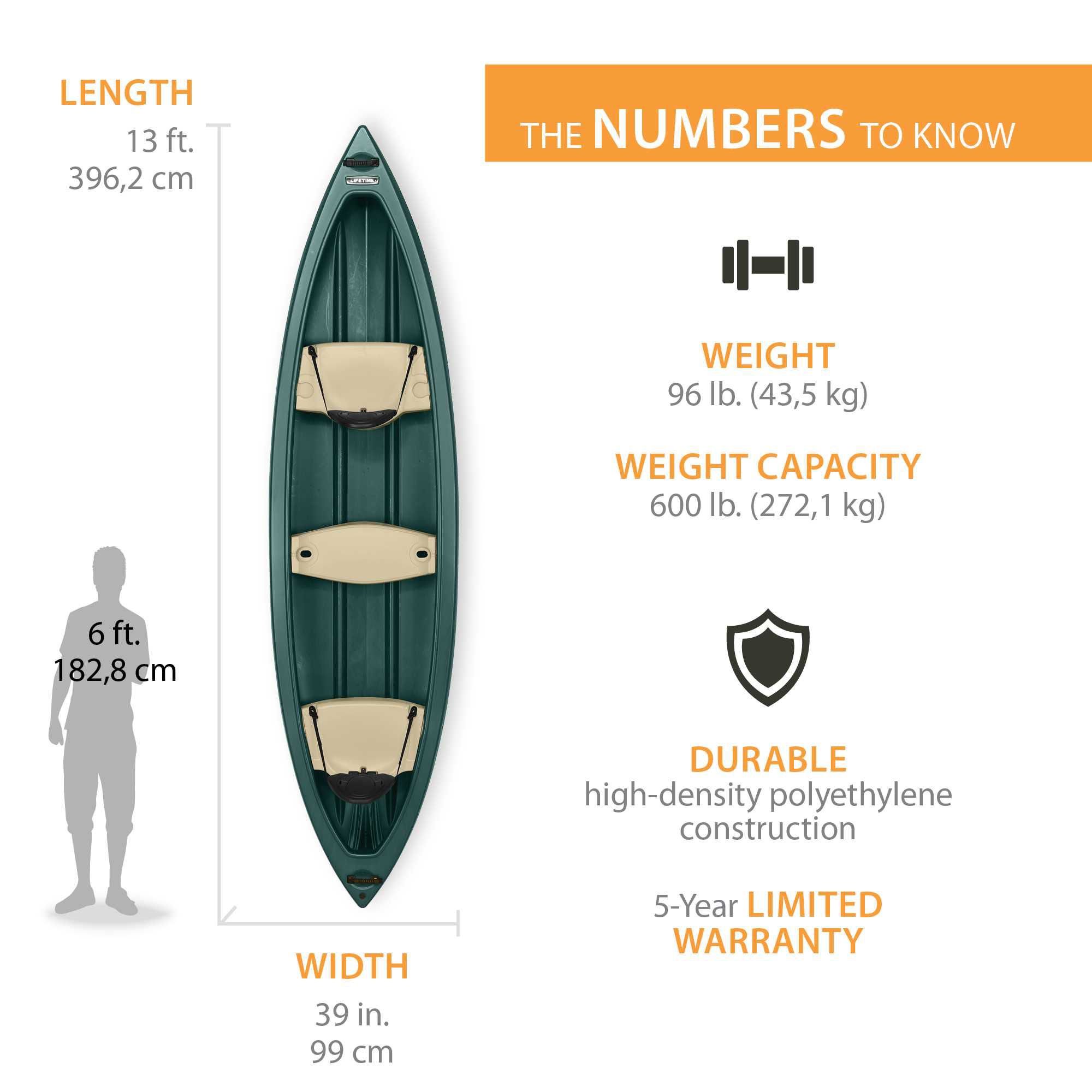 Lifetime Wasatch 130 Canoe product image