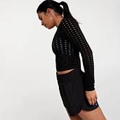 CALIA Women's Seamless Mesh Long Sleeve Cropped Shirt product image