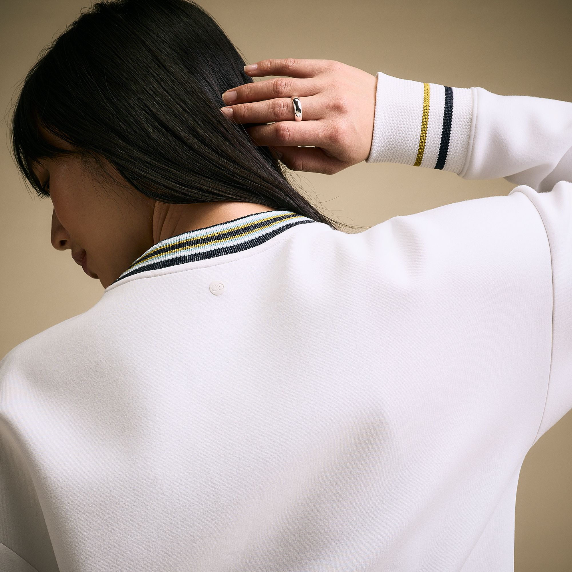 CALIA Women's Soft Scuba Striped Pullover product image