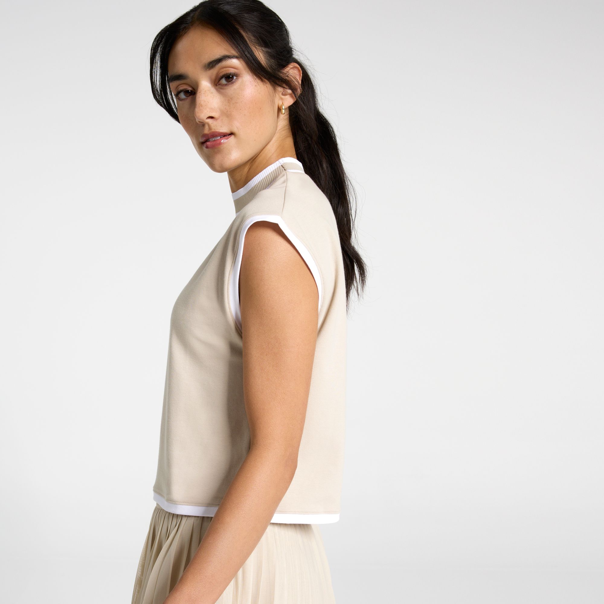 CALIA Women's Ribbed Cropped Mock Neck Tank product image