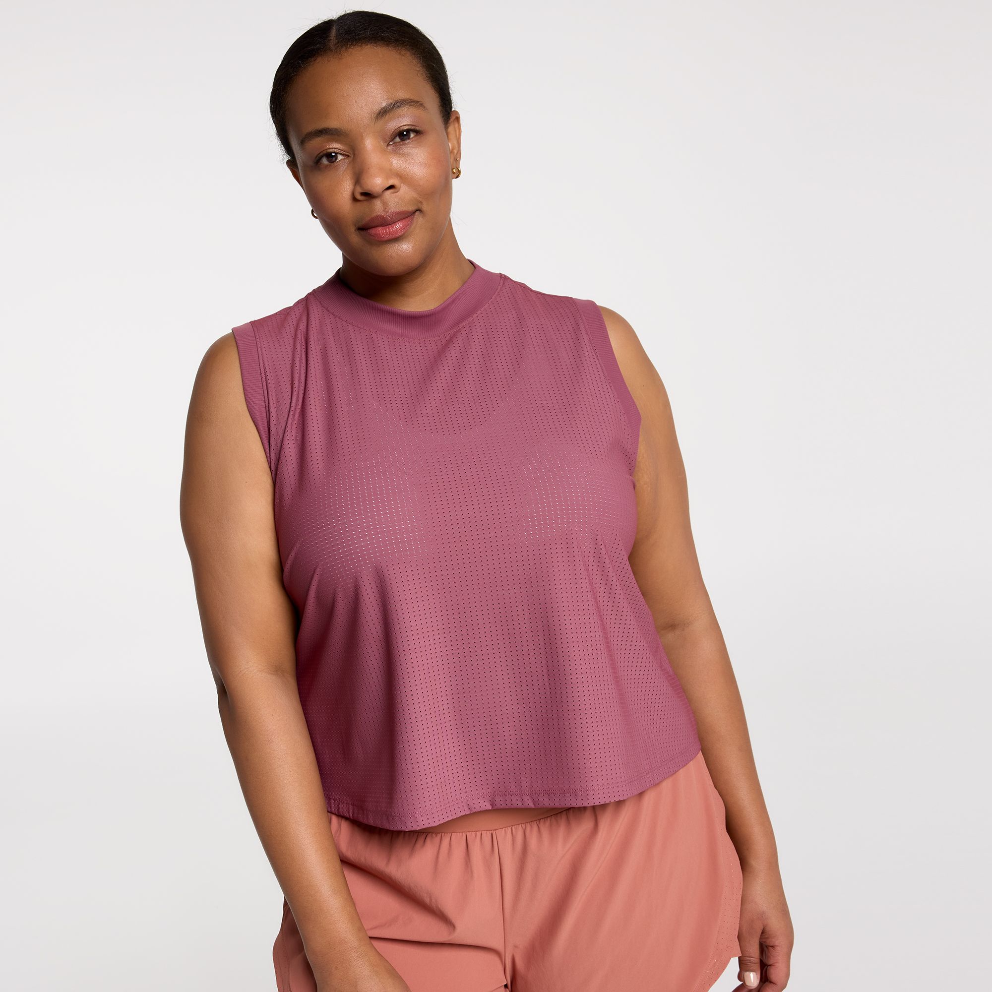 CALIA Women's Open Mesh Mock Neck Tank product image