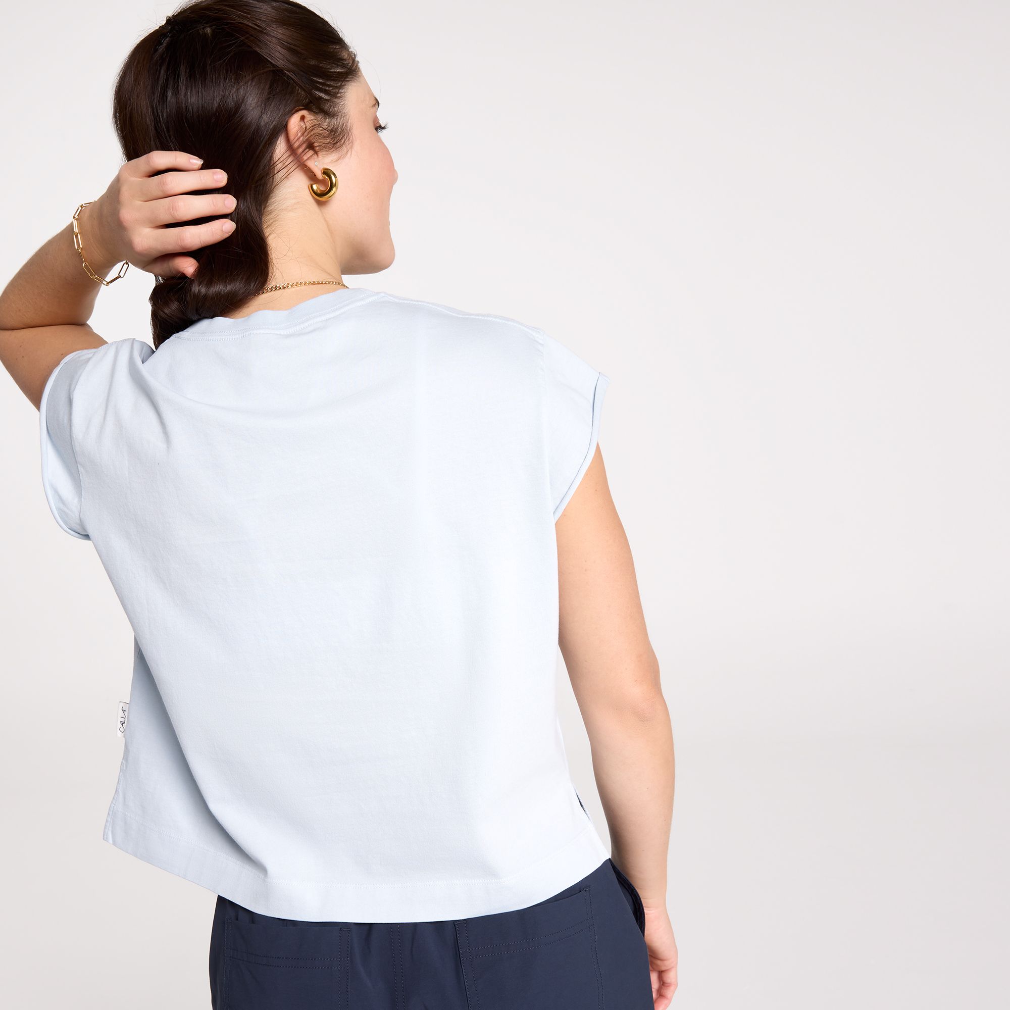 CALIA Women's Everyday Jersey Roll Sleeve Crew product image