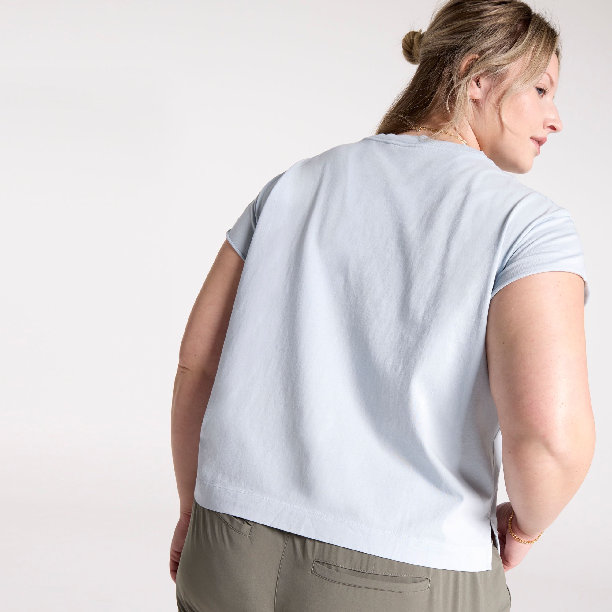 CALIA Women's Everyday Jersey Roll Sleeve Crew product image