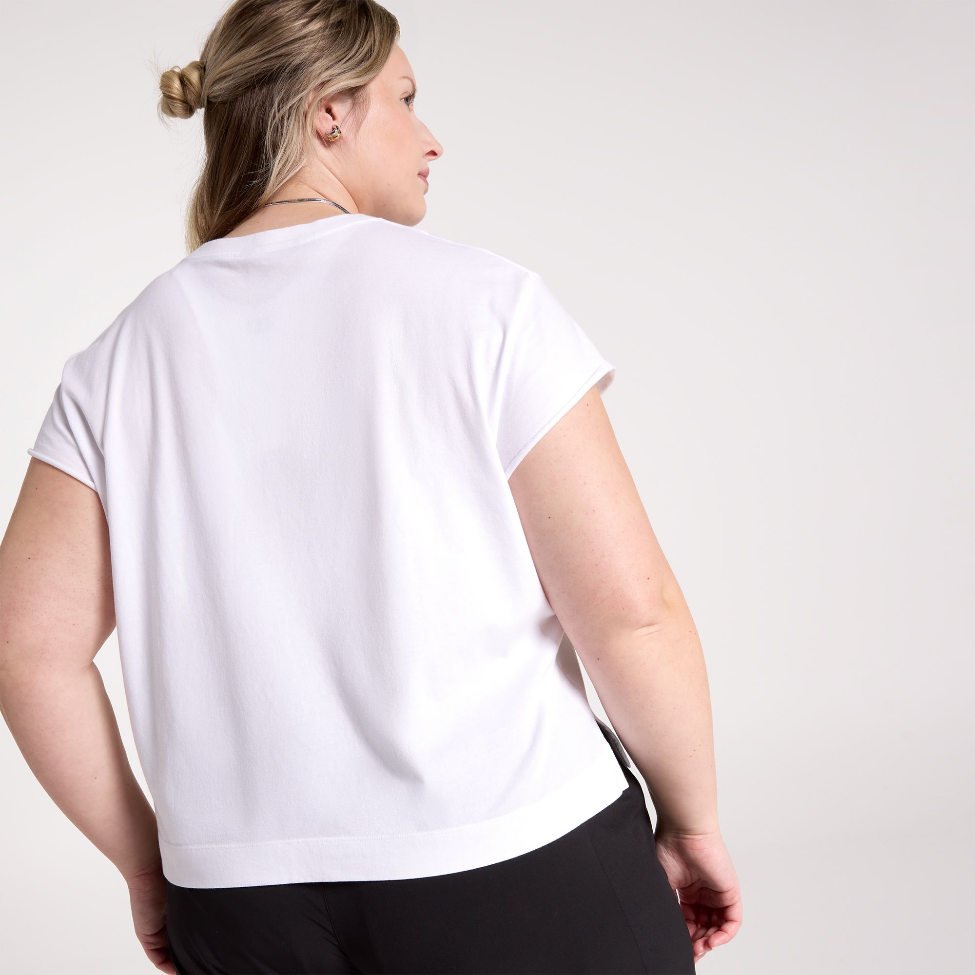 CALIA Women's Everyday Jersey Roll Sleeve Crew product image