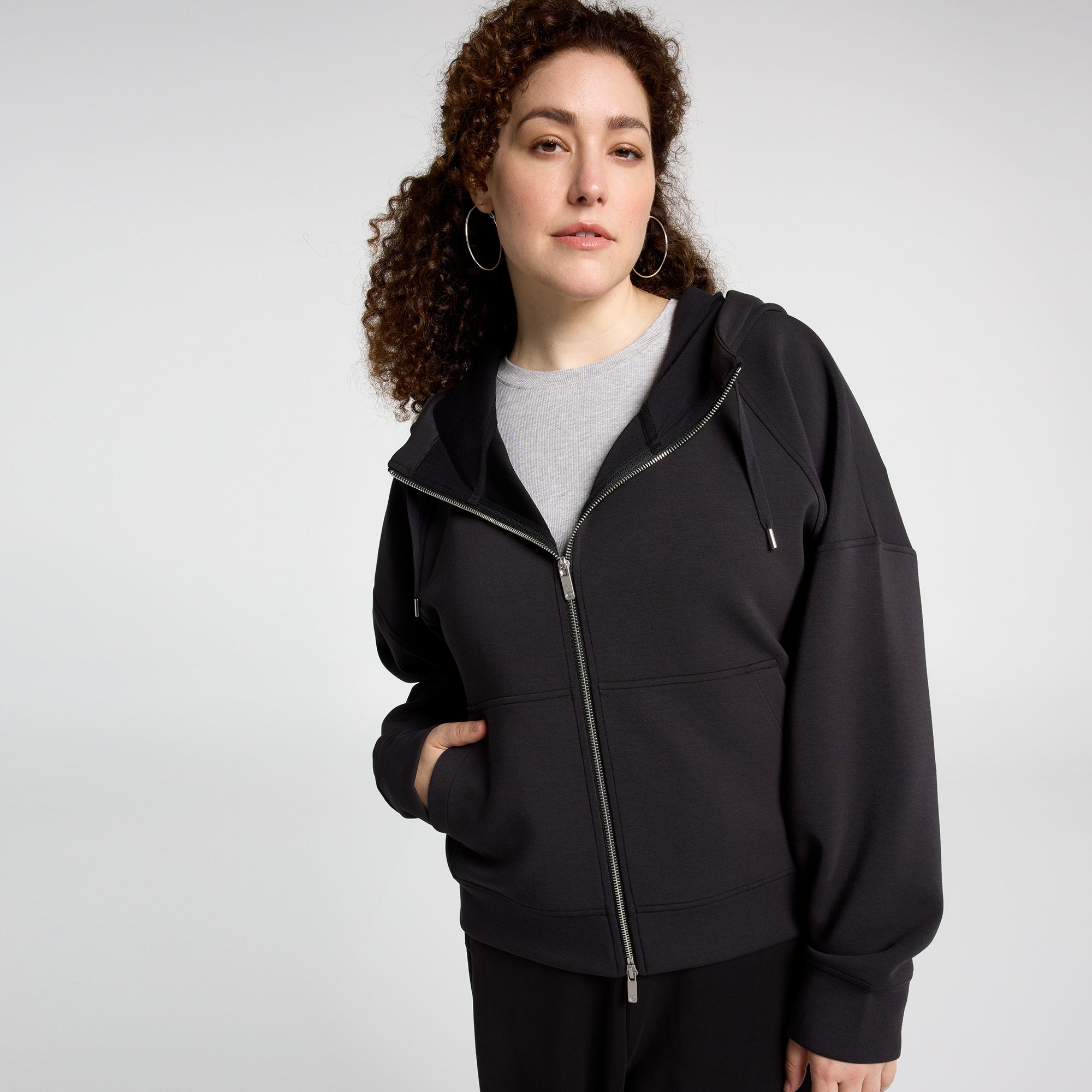 CALIA Women's Soft Scuba Hooded Full Zip product image