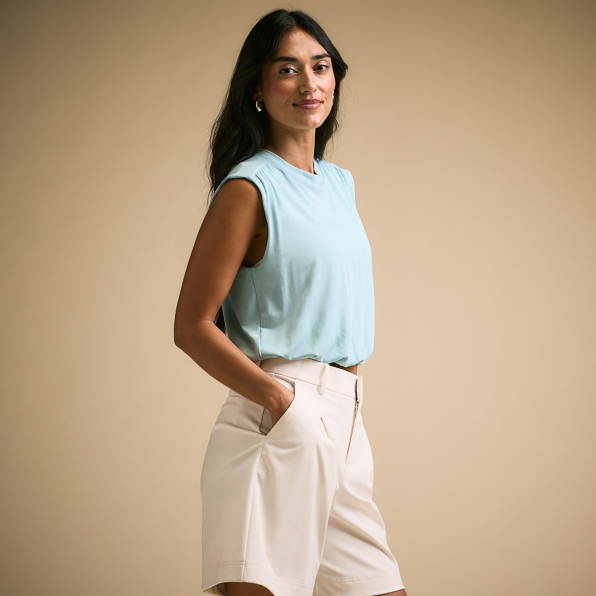 CALIA Women's Sandwash Bubble Hem Top product image