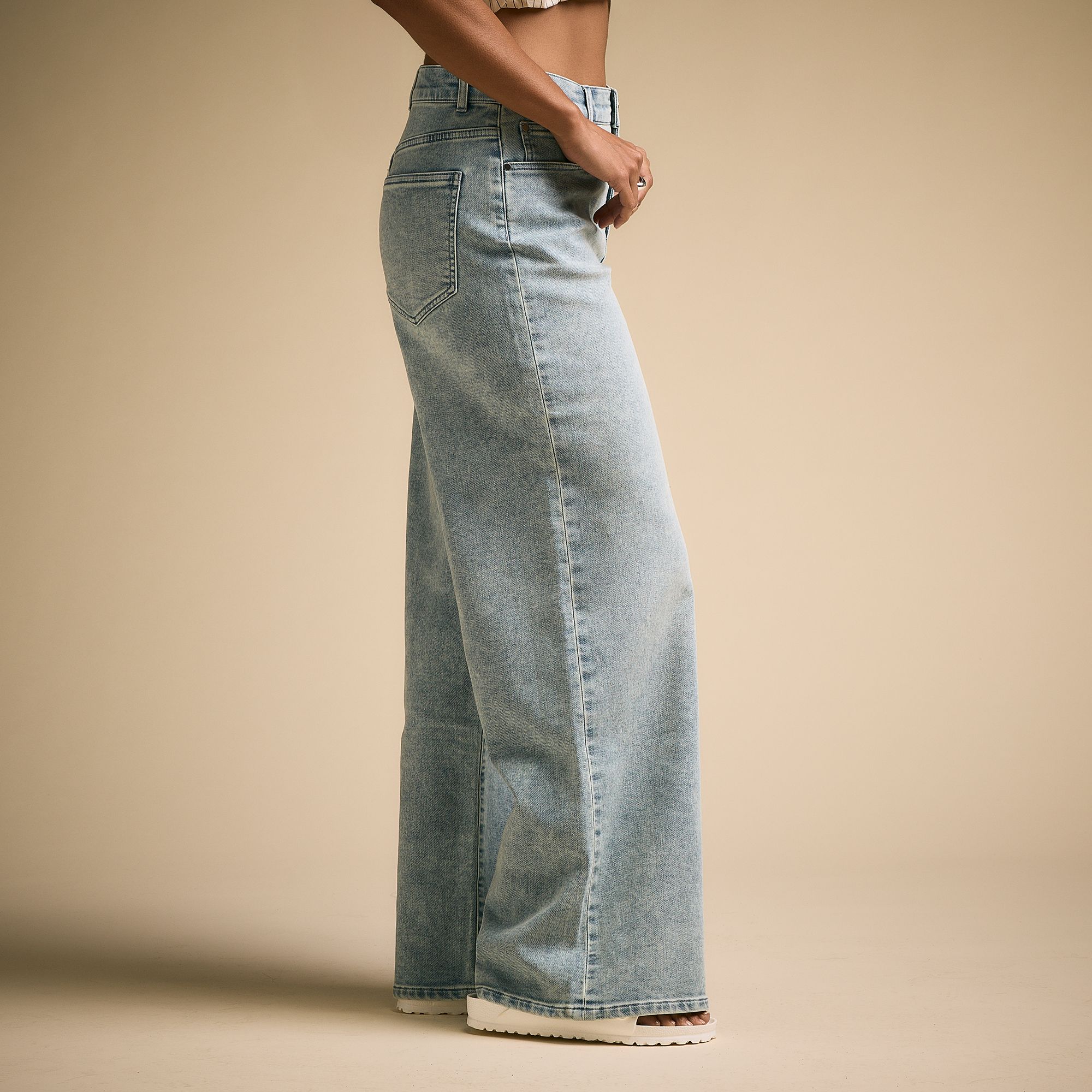CALIA Women's Effortless Denim Wide Leg Pant product image