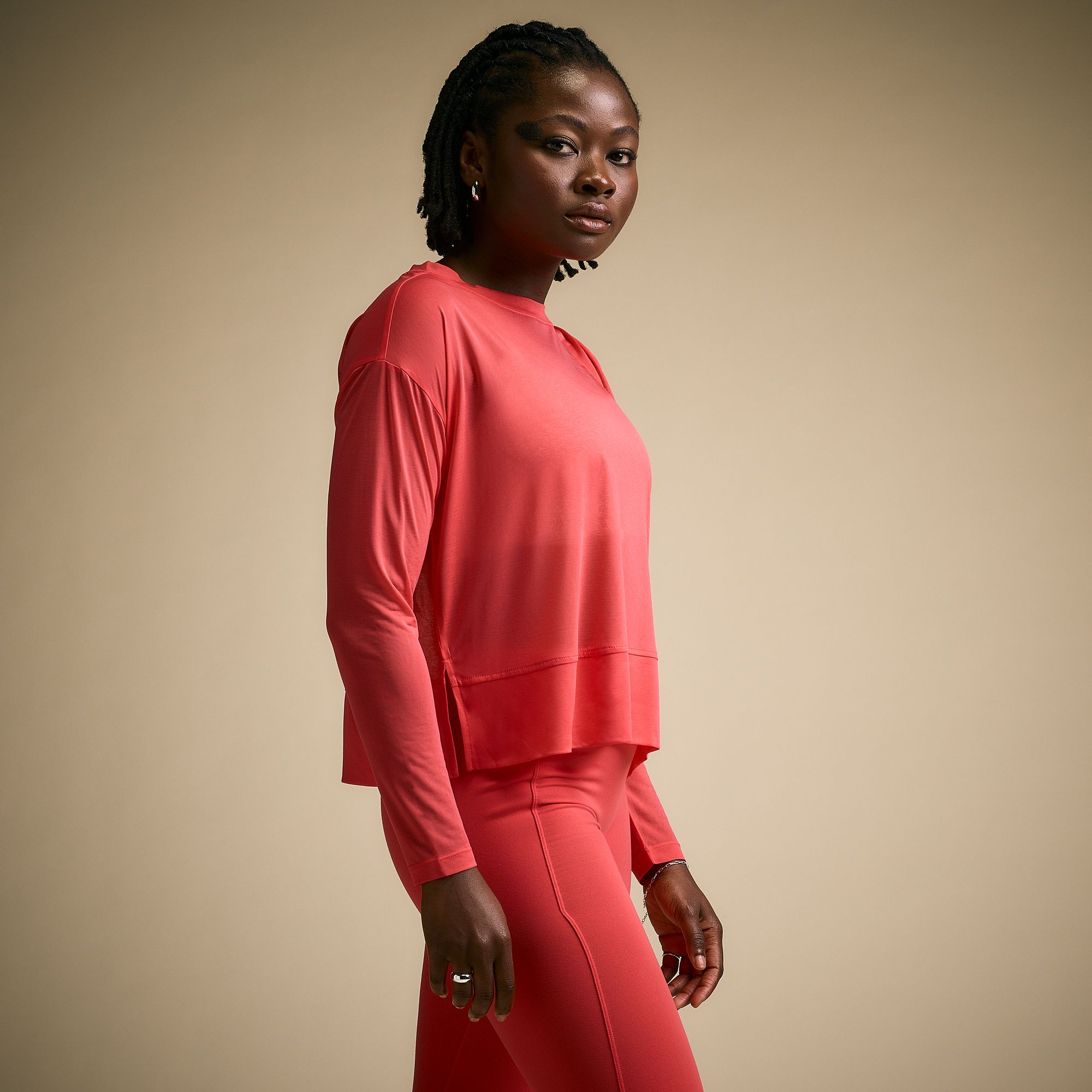 CALIA Women's Exhale Long Sleeve Pleated Shirt product image