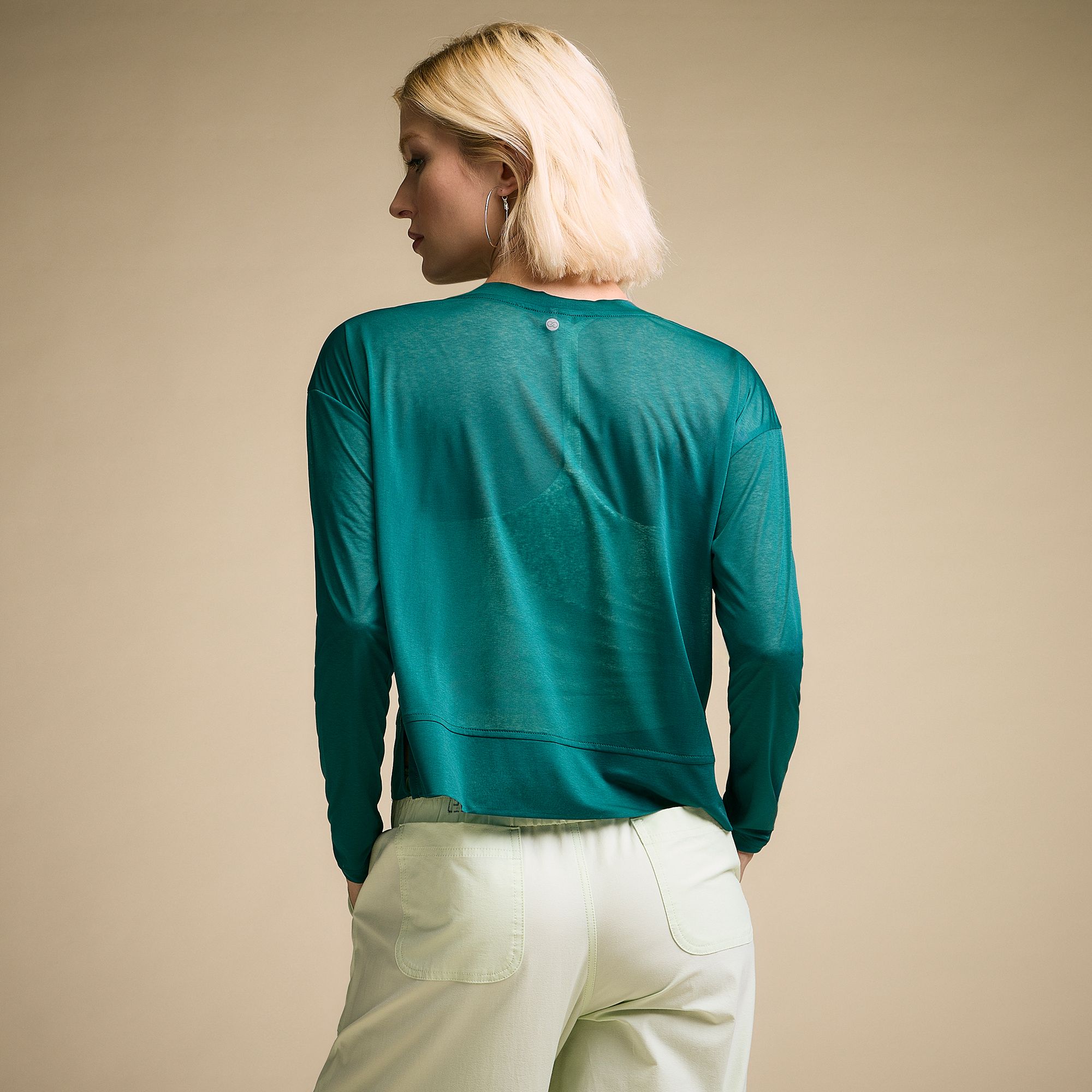 CALIA Women's Exhale Long Sleeve Pleated Shirt product image