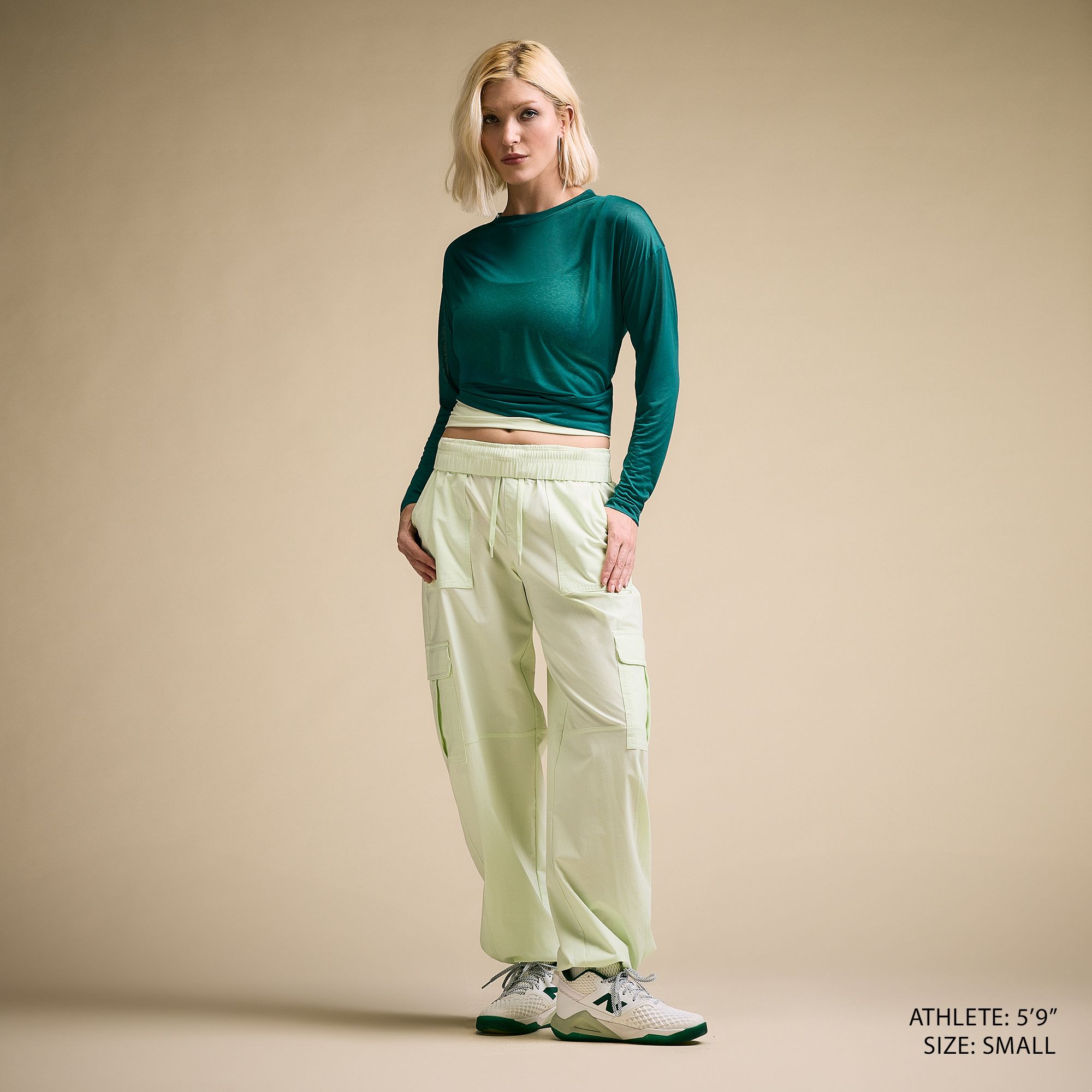 CALIA Women's Exhale Long Sleeve Pleated Shirt product image