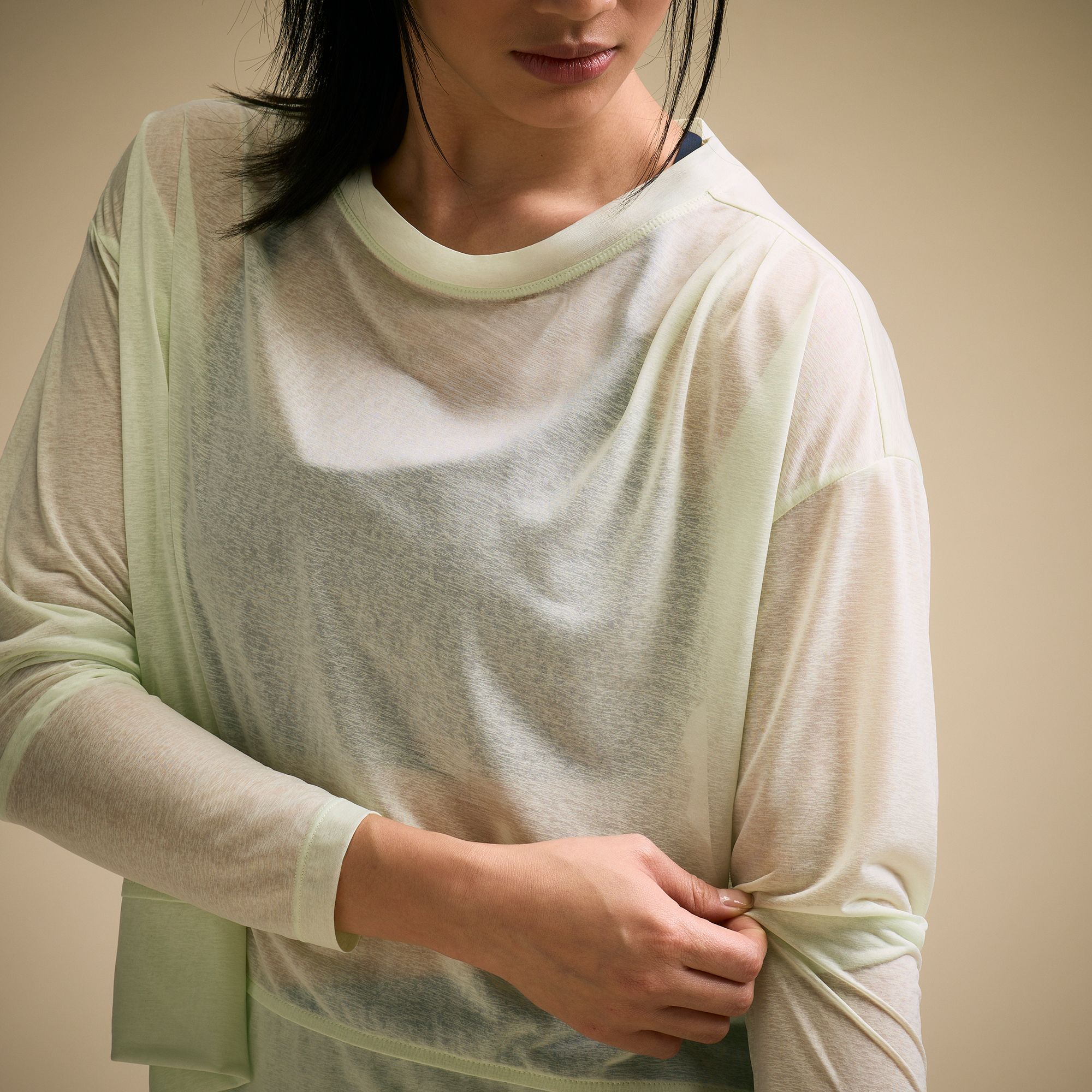 CALIA Women's Exhale Long Sleeve Pleated Shirt product image