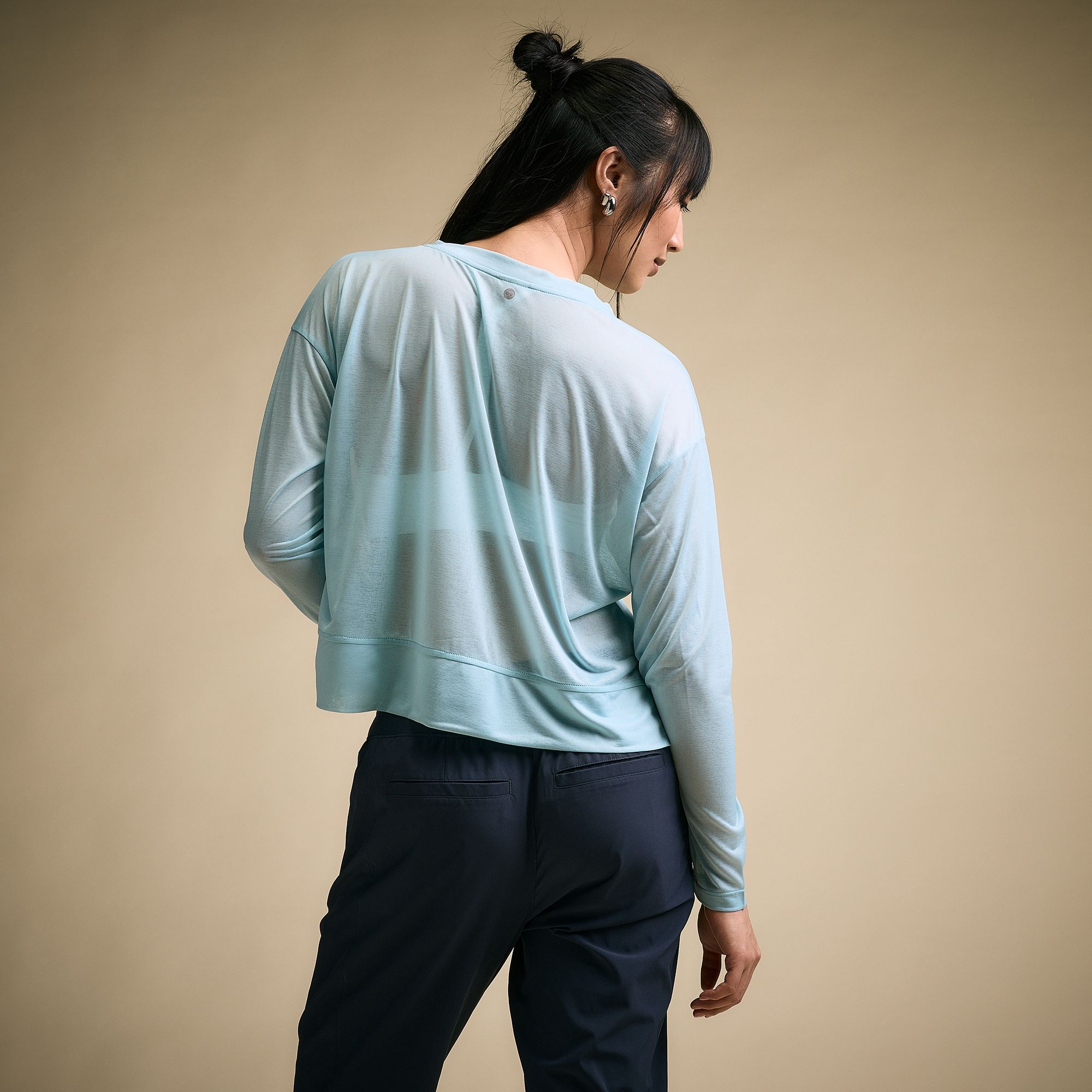 CALIA Women's Exhale Long Sleeve Pleated Shirt product image