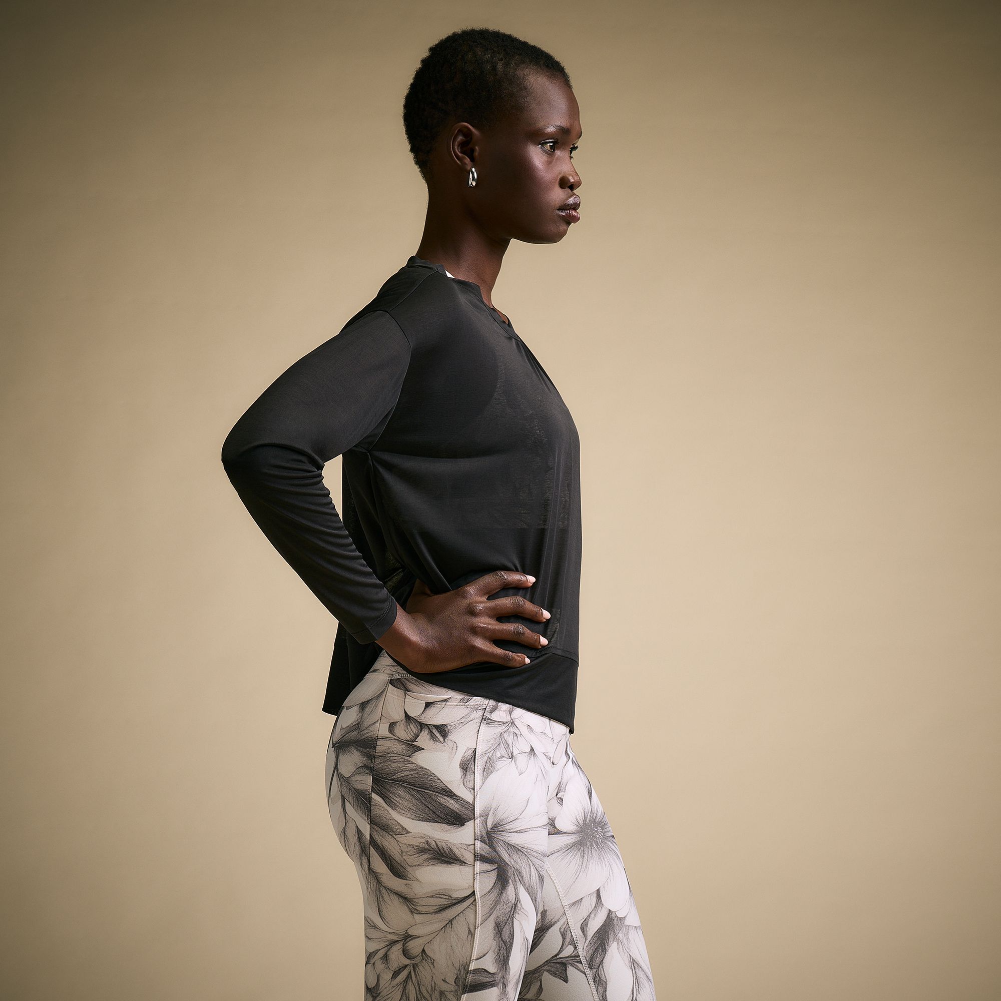 CALIA Women's Exhale Long Sleeve Pleated Shirt product image