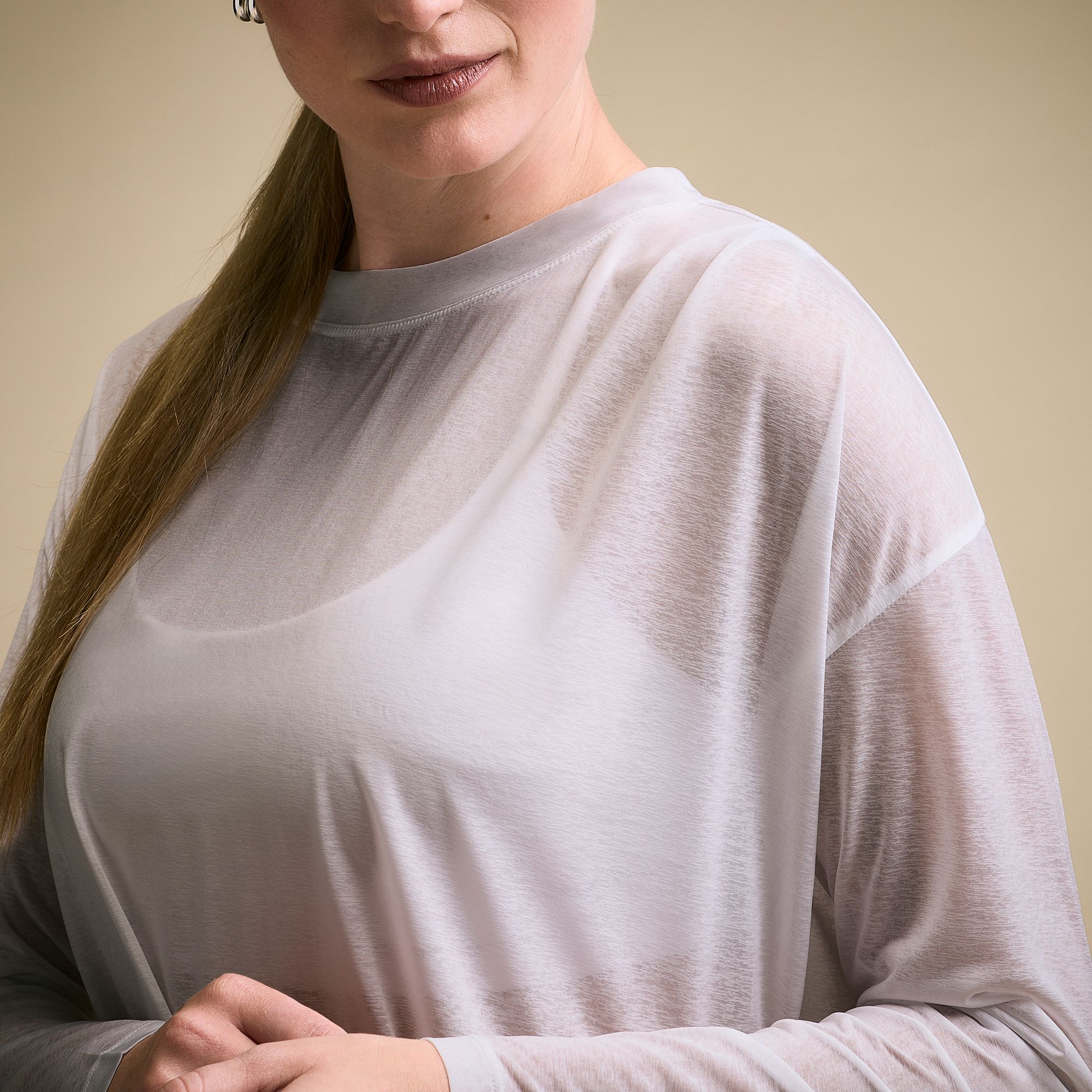 CALIA Women's Exhale Long Sleeve Pleated Shirt product image