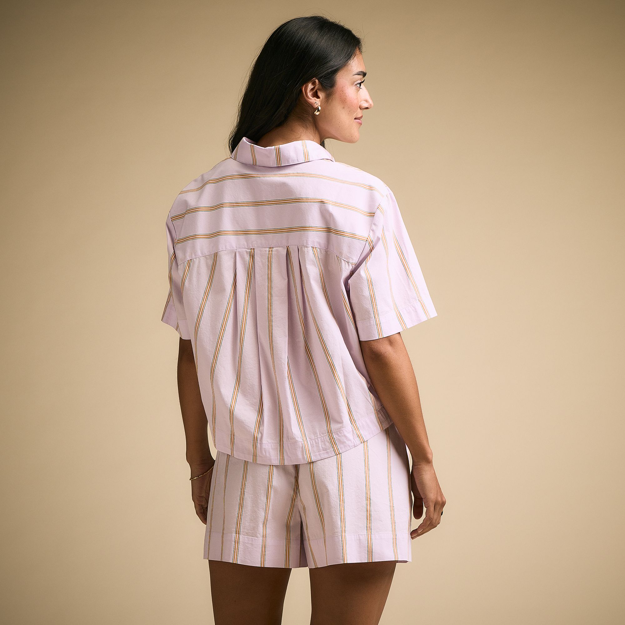 CALIA Women's Poplin Short Sleeve Boxy Button Down product image